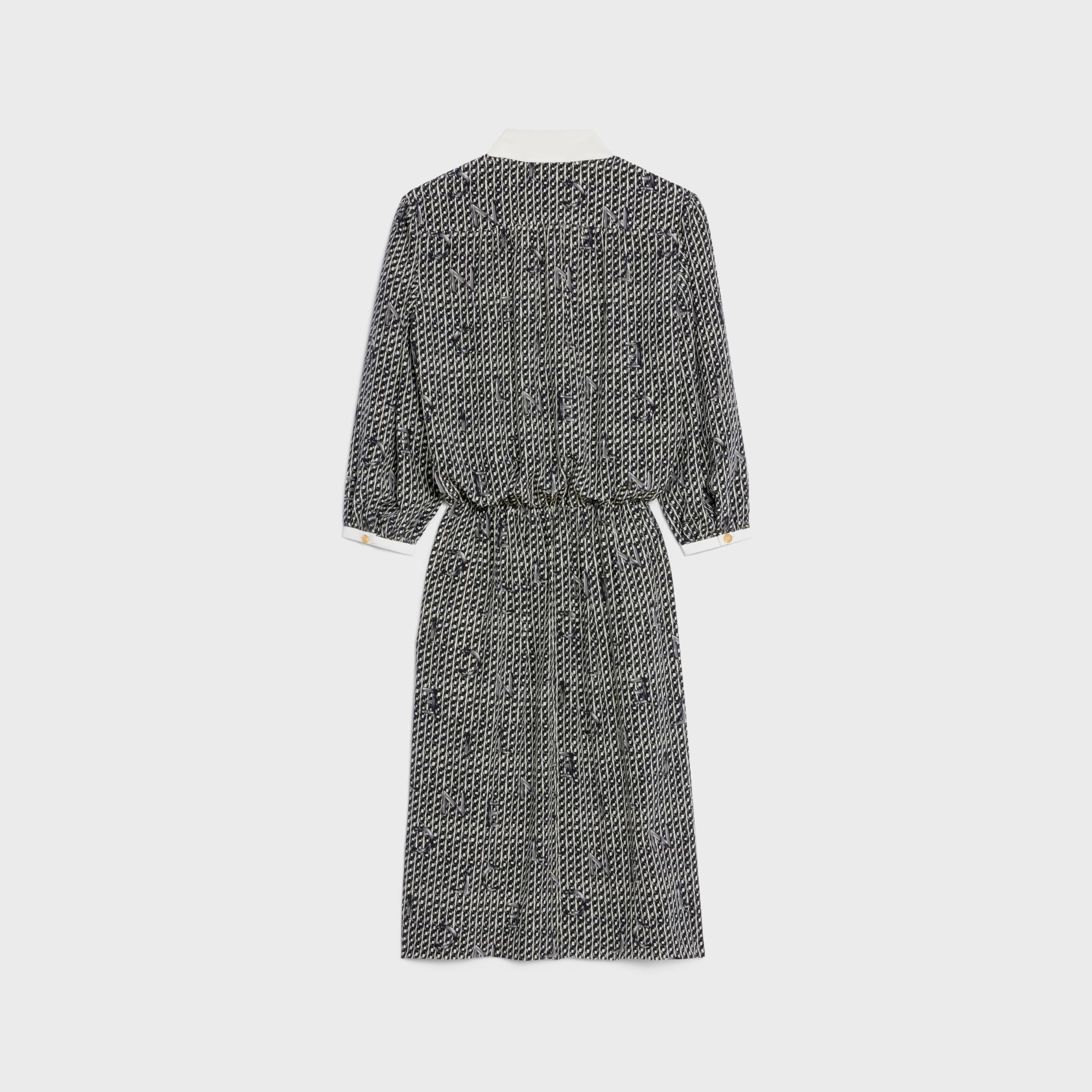 Oppo Collar Board Dress - Chalk/Black - Image 2