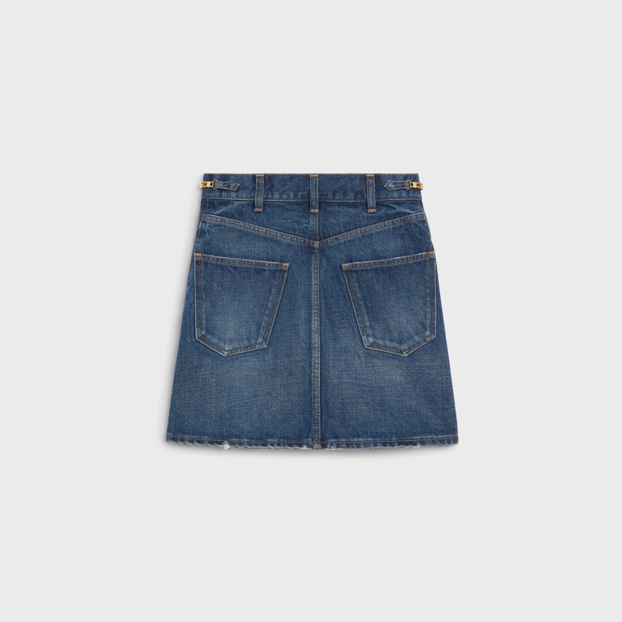 Curbed Mini Skirt - Dark Union Wash - Image 2