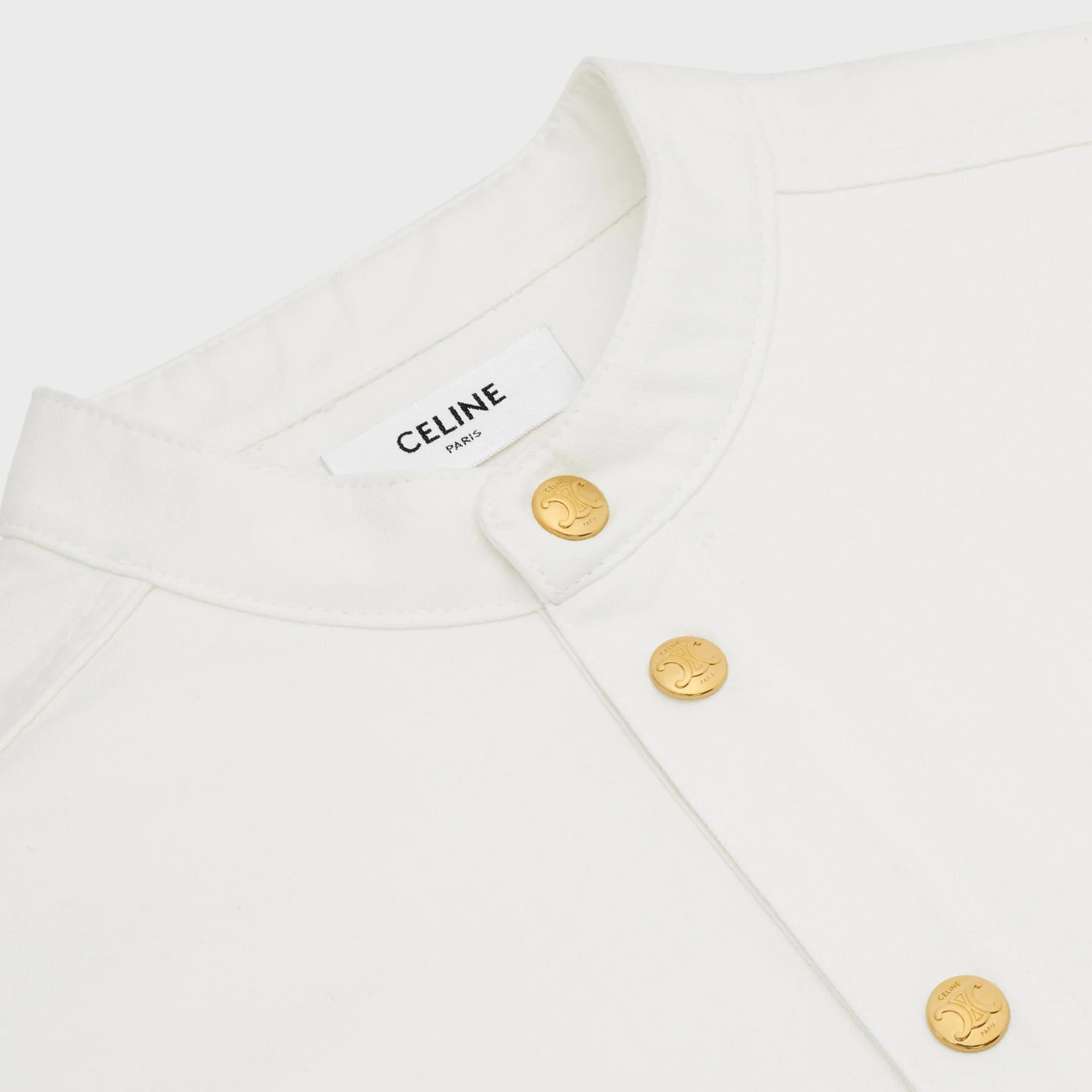 Triomphe Cropped Jacket - Optic White - Image 3