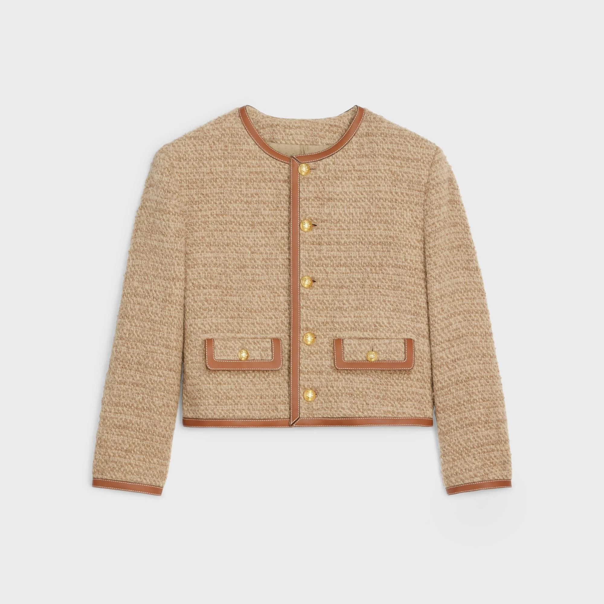 Hunter Jacket Leather Details - Natural