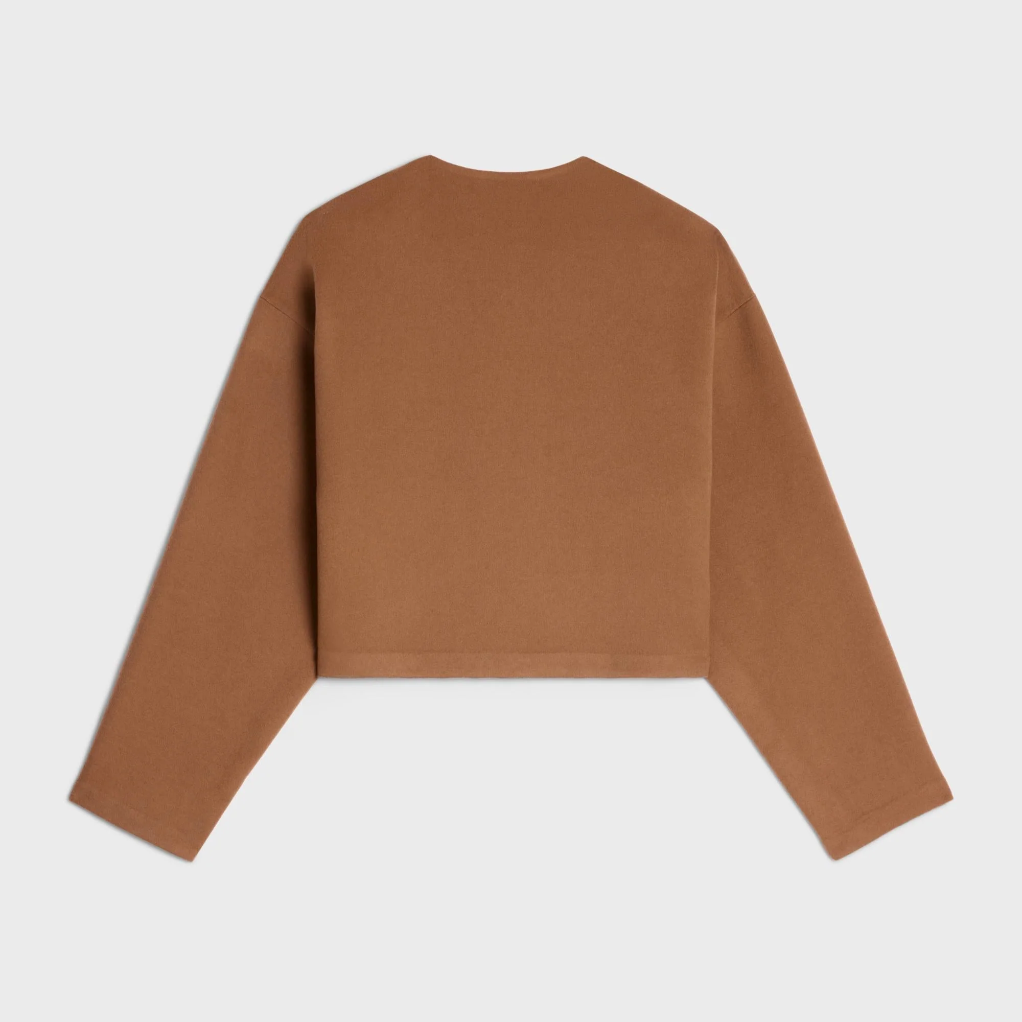 Leather Pocket Cardigan - Camel - Image 2