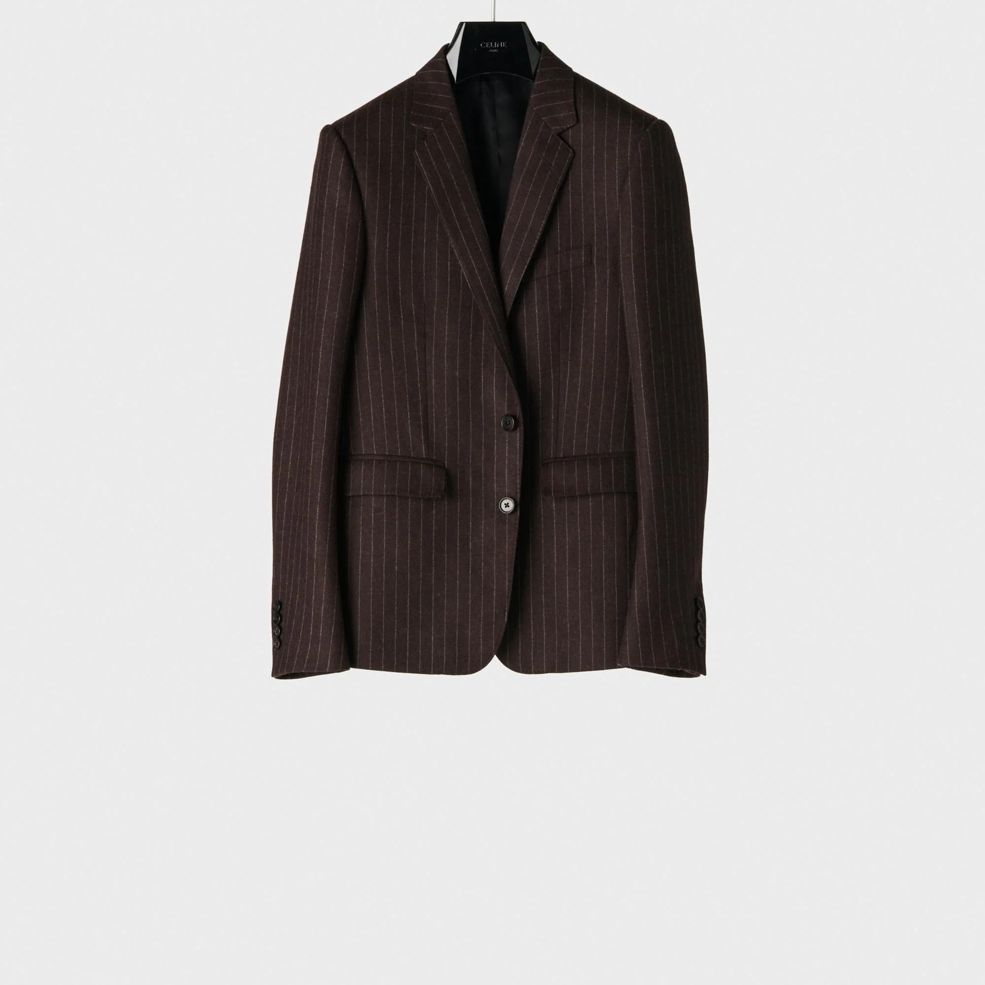 Veste Carnaby Courte 2B Col Dt - Marron/Craie