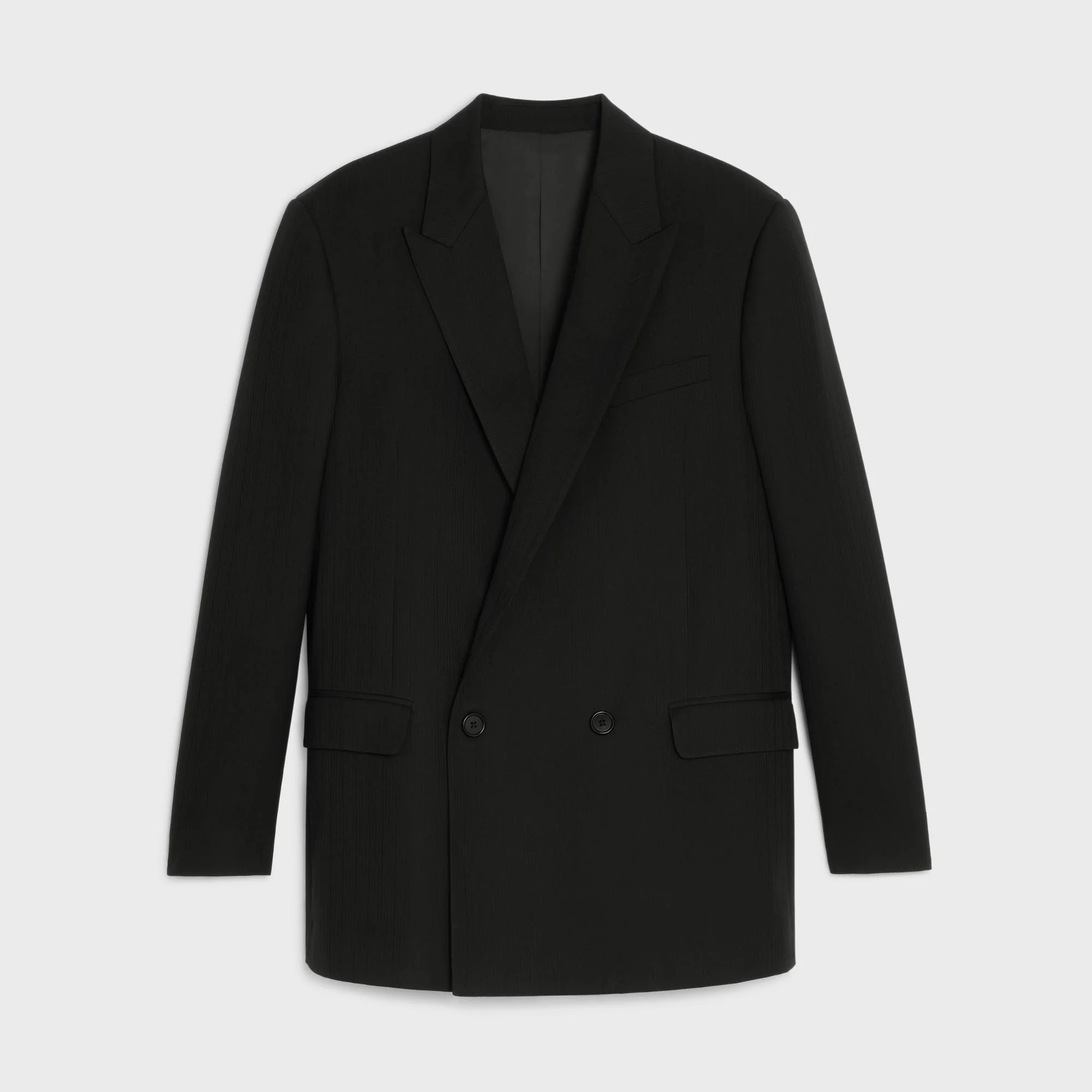 2B Boxy Jacket Low Notch Collar - Black - Image 4
