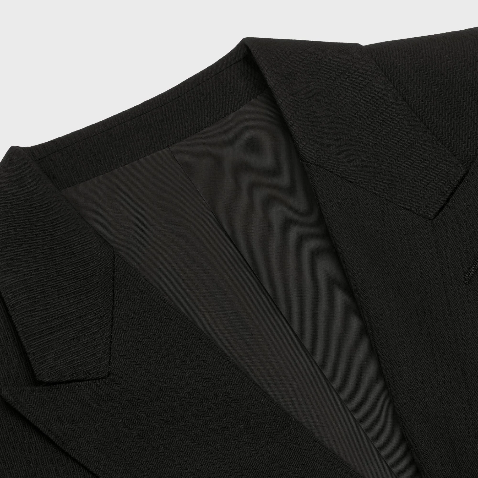 2B Boxy Jacket Low Notch Collar - Black - Image 5