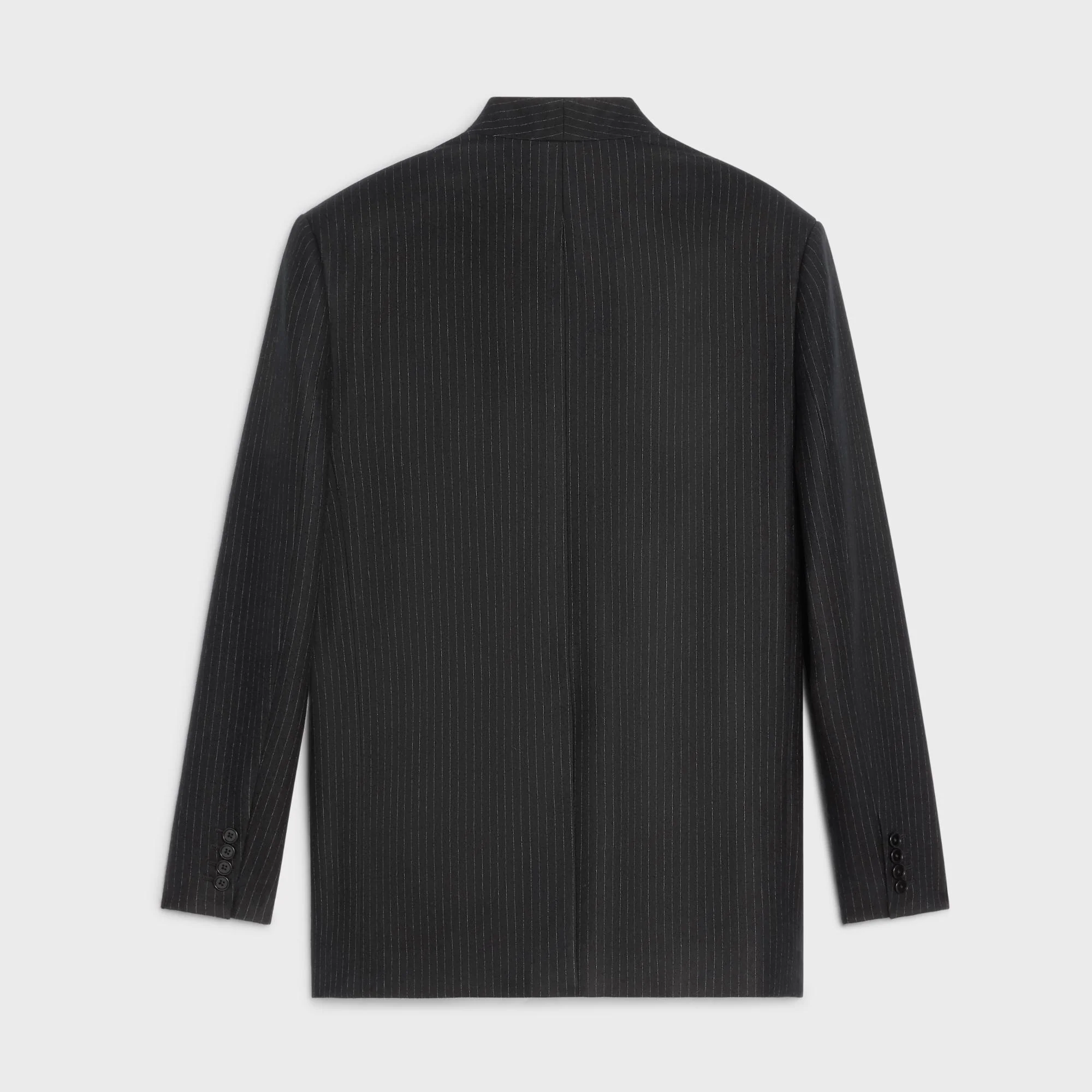 2B Boxy Jacket With Decant Collar - Black/Chalk - Image 9