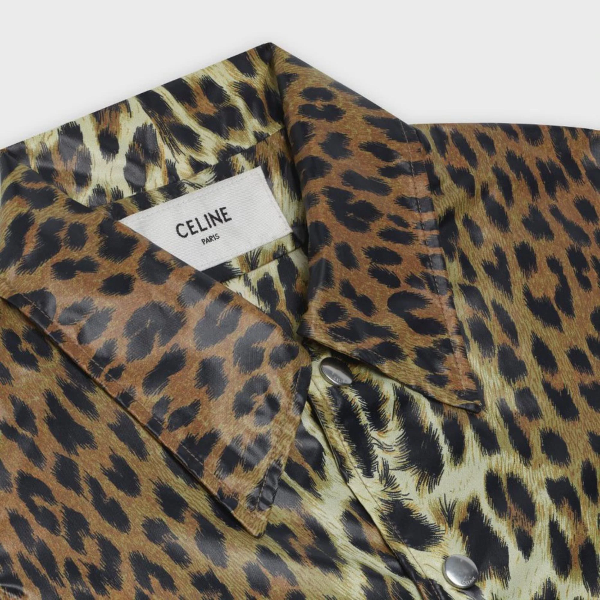 Lightweight Buttoned Jacket - Leopard - Image 5
