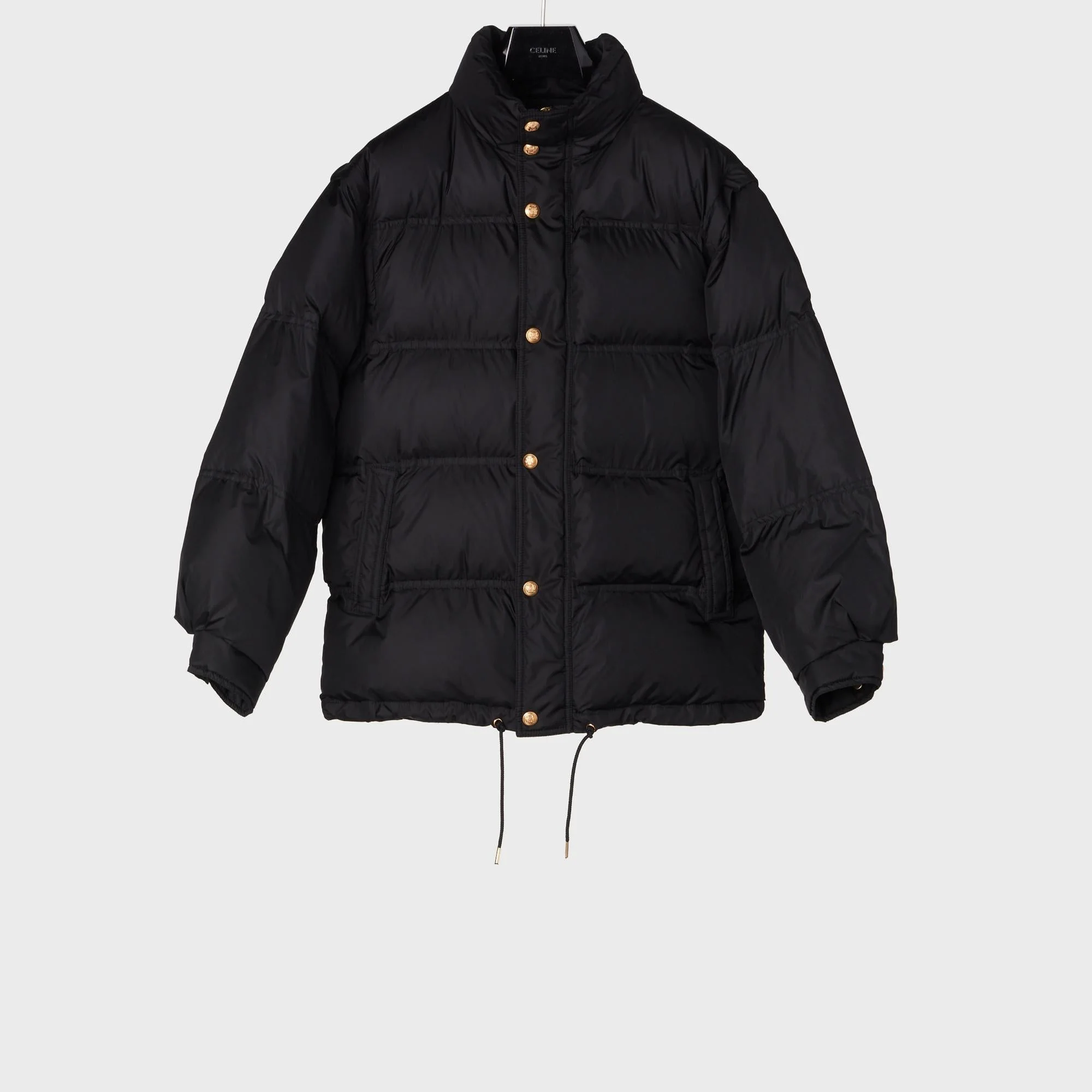 Oversized Quilted Jacket - Black