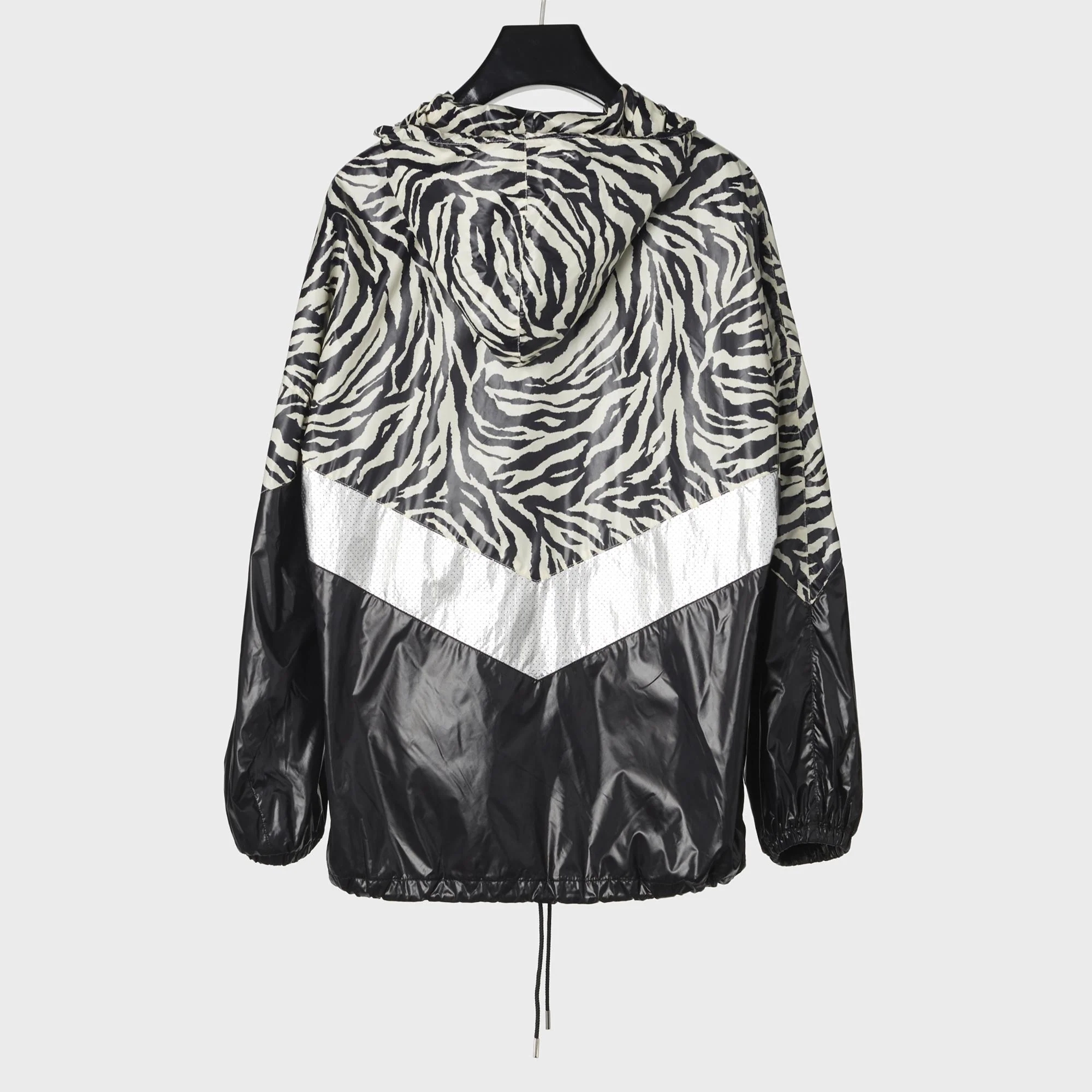Nylon Cut-Out Jacket - Black/White - Image 2