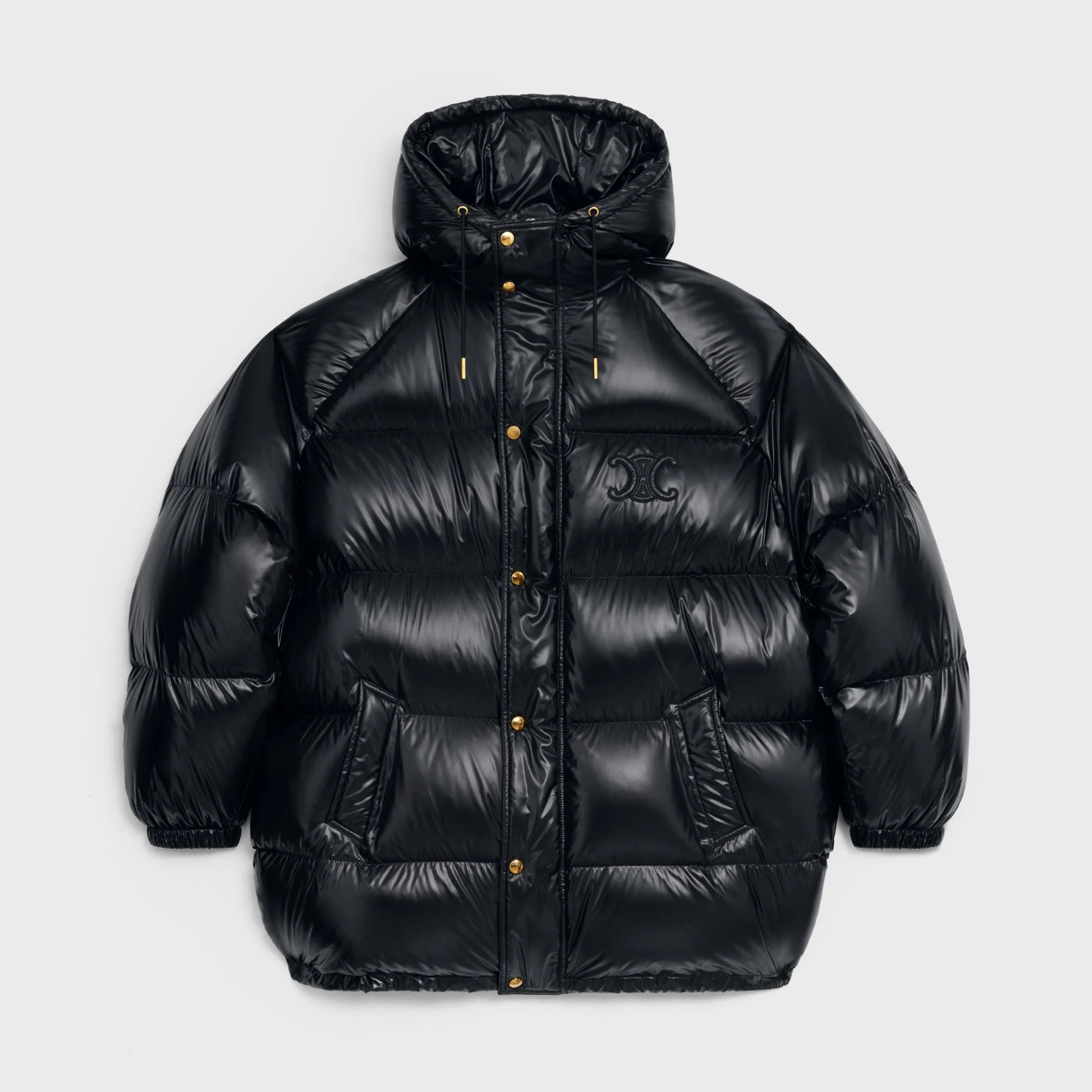 Triomphe Long Down Jacket - Black