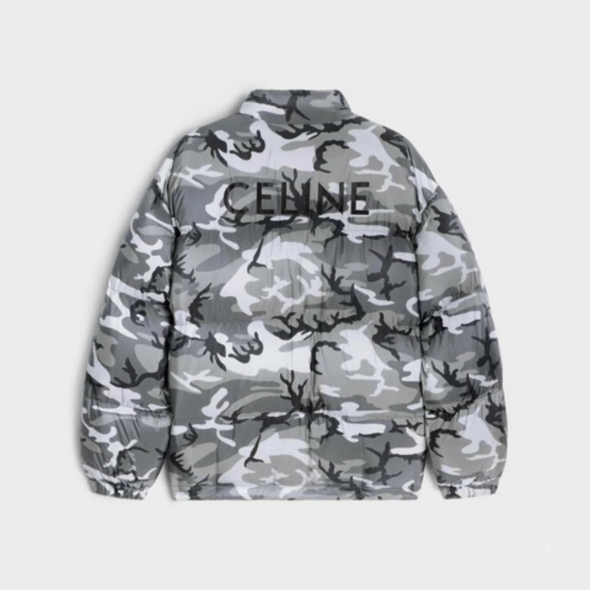 Celine Short Down Jacket - Black/Grey - Image 2