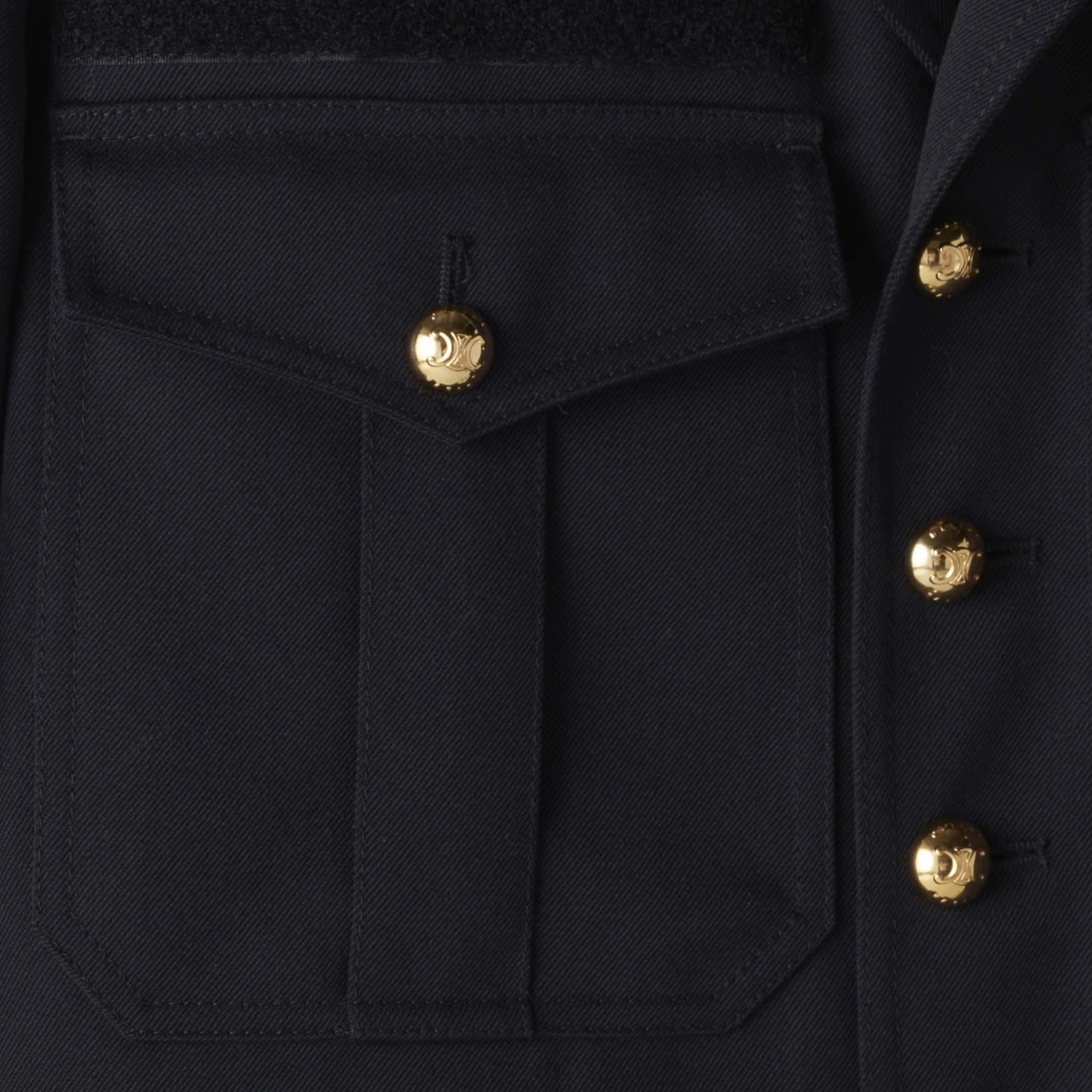 Veste Saharienne Cropped - Navy - Image 4