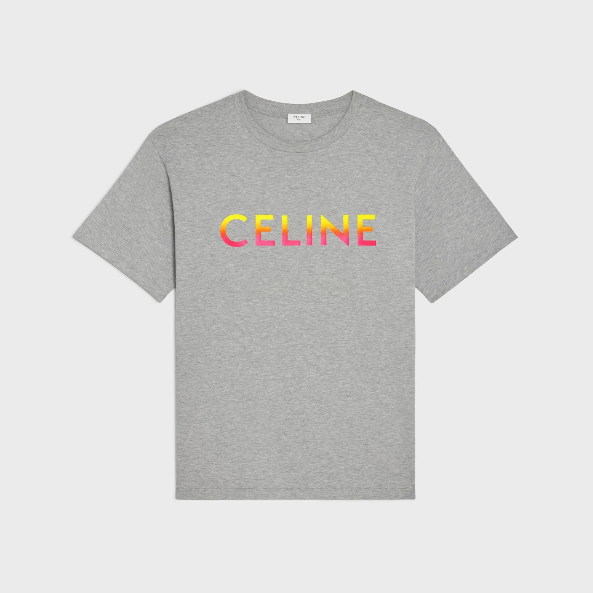 Celine Multico Loose T-Shirt - Grey Melange