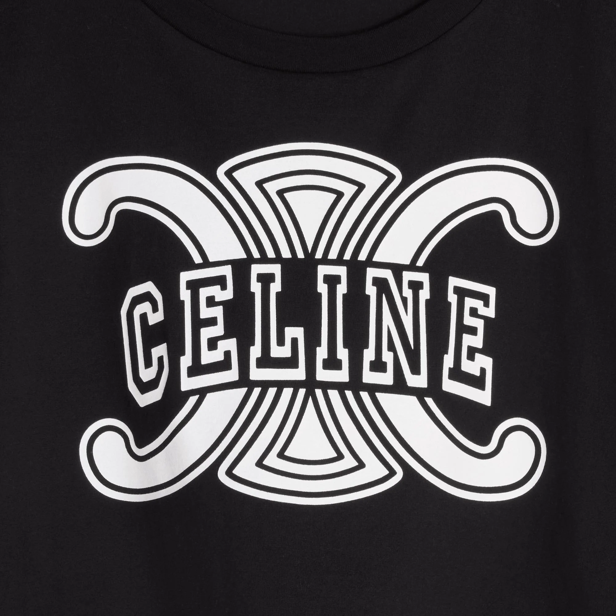 Celine Cropped Sleeveless Top - Black/White - Image 4