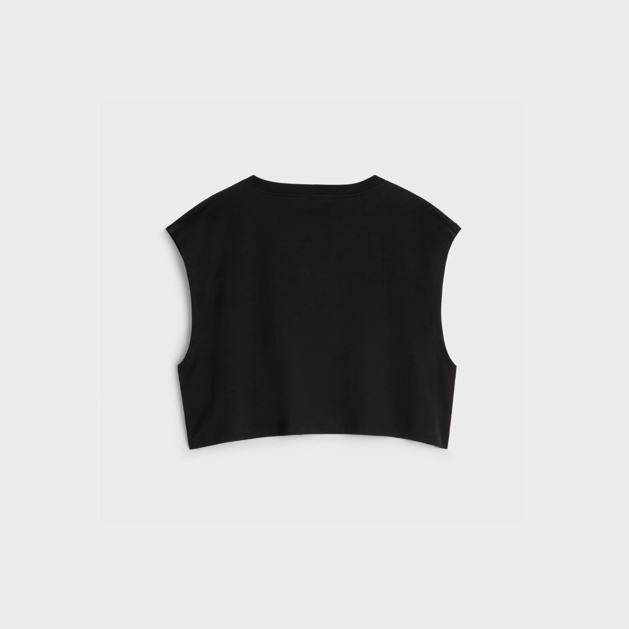 Celine Cropped Sleeveless Top - Black/White - Image 2