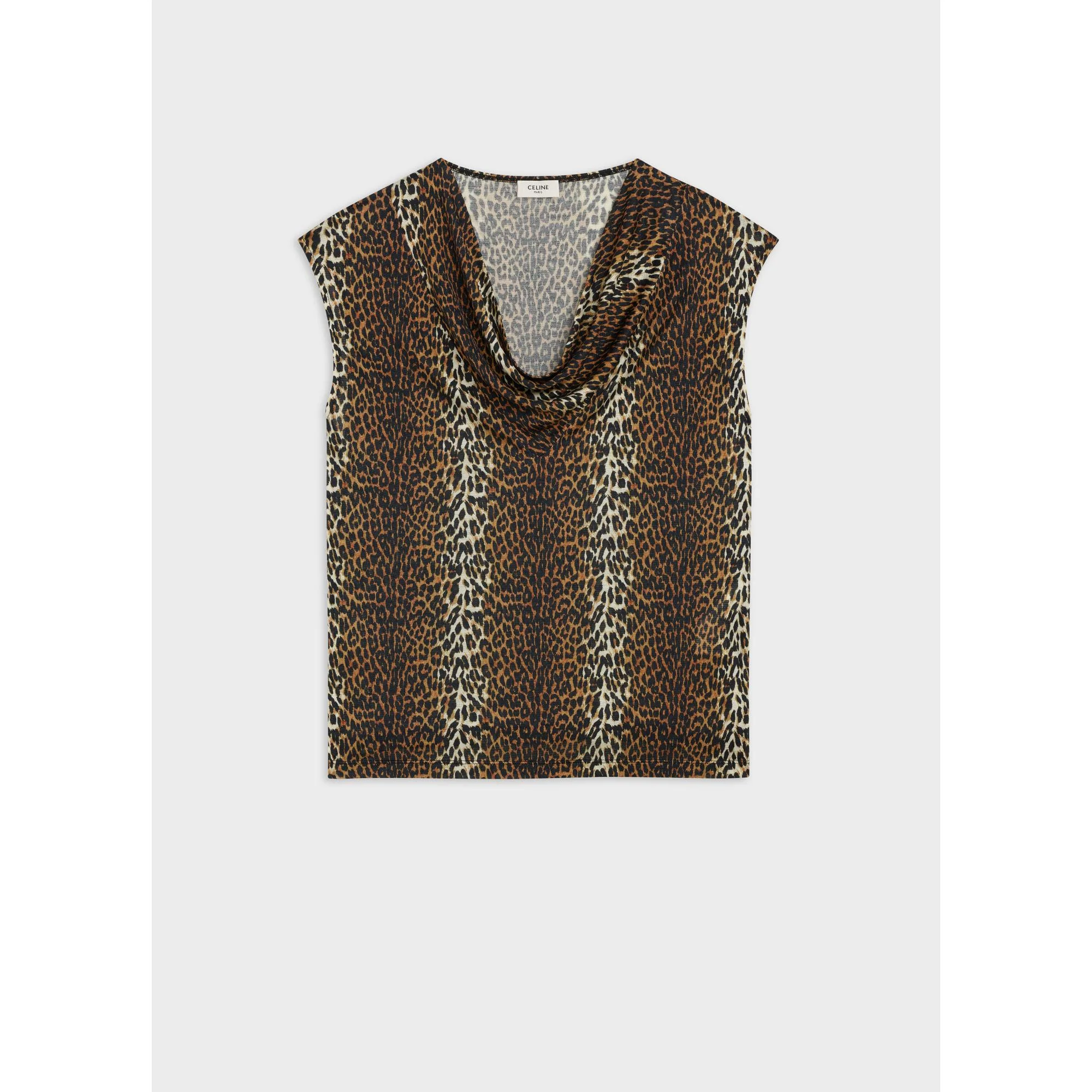 Benitier Collar Top - Leopard