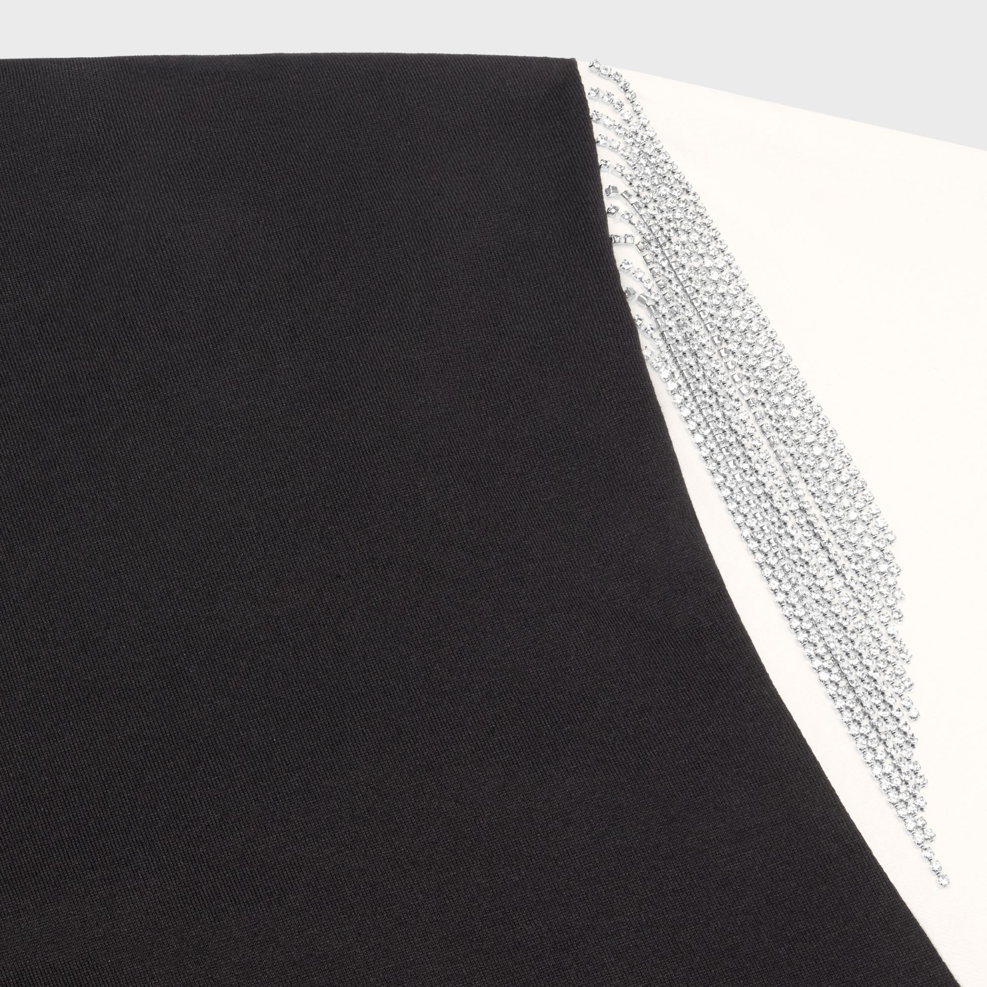 Oversized Celine Fringe T-Shirt - Black/White - Image 3