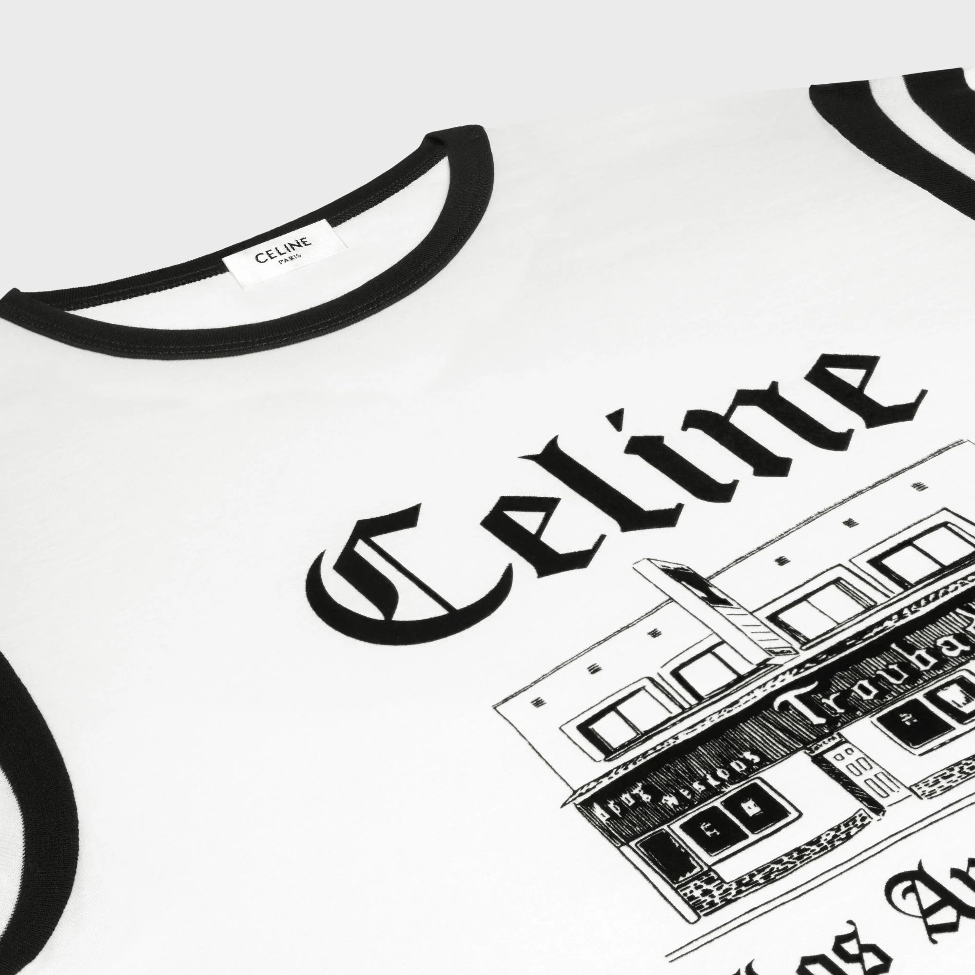 T-Shirt Regular Troubadour - Off White/Black - Image 3