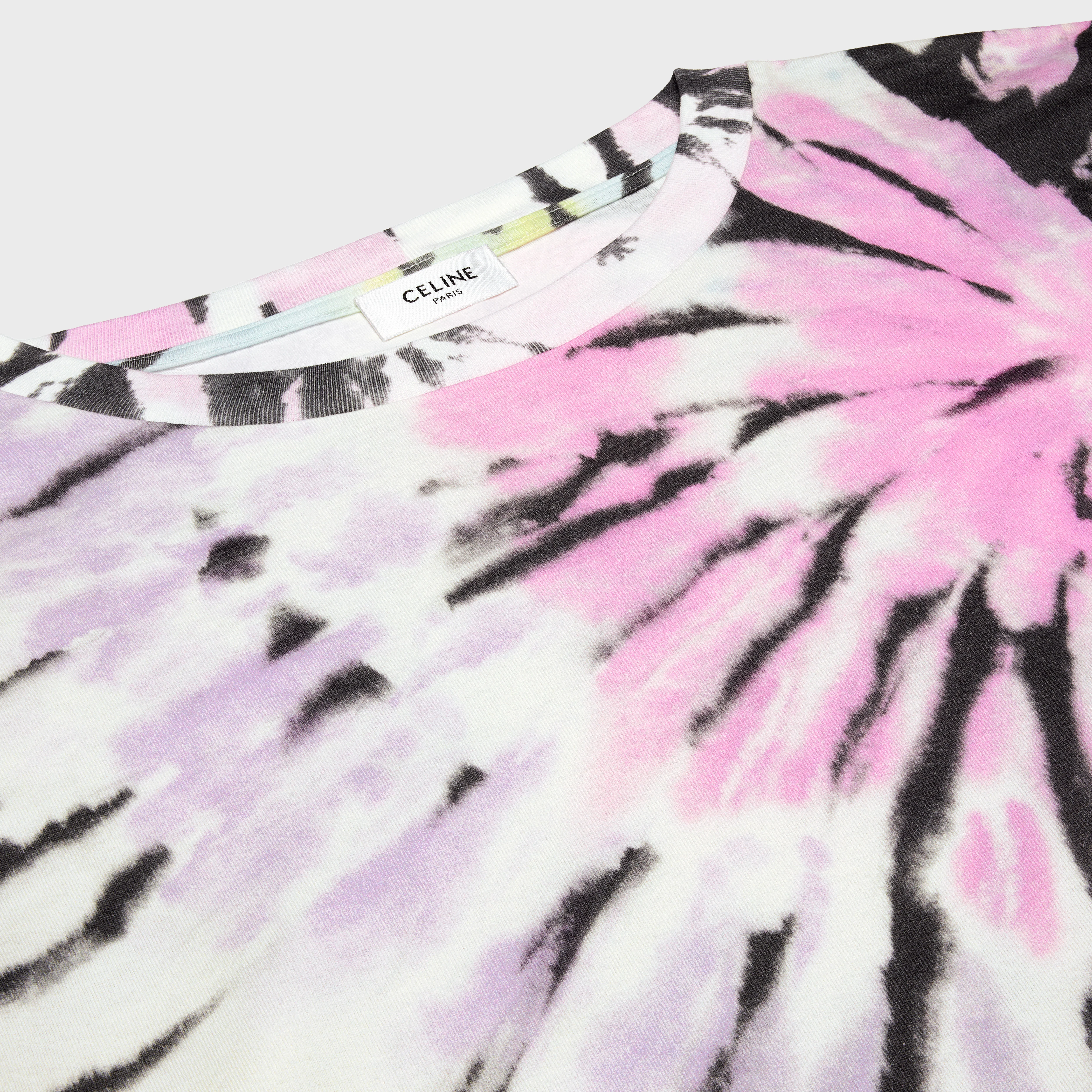 Loose Celine T-Shirt - Multicolor Pastel/Off White - Image 3