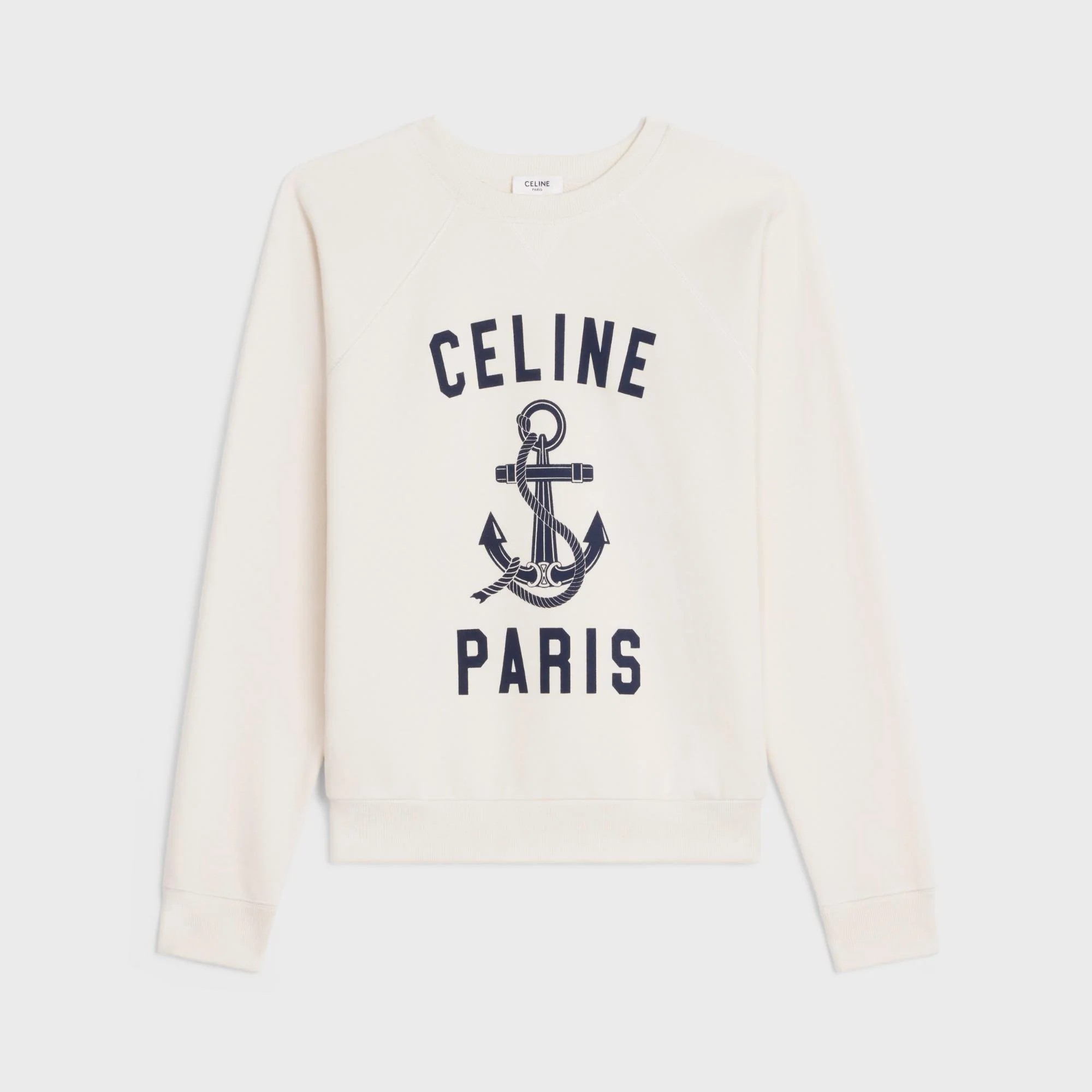 Celine Anchor Sweat-Shirt - Light Ivory/Anchor Blue