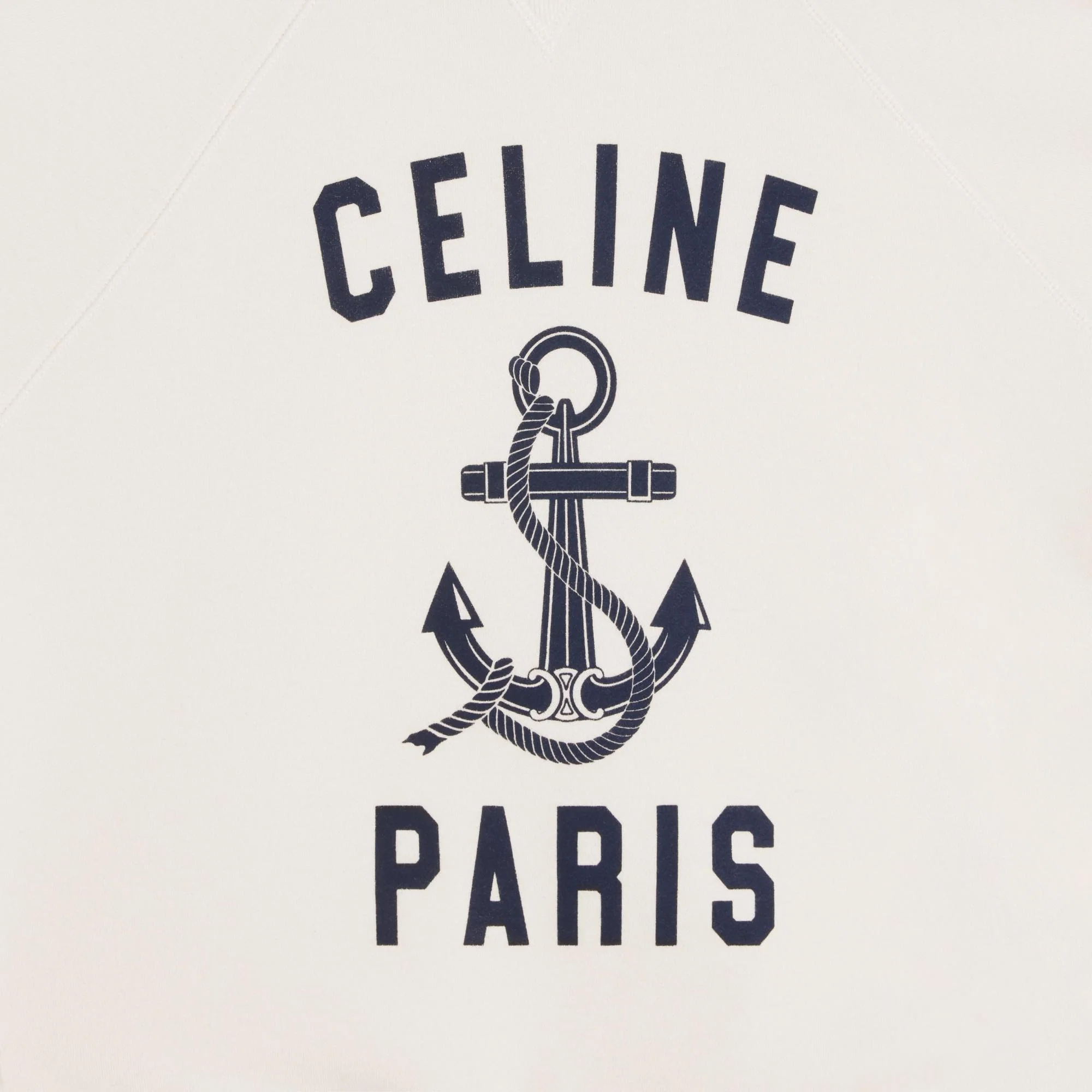 Celine Anchor Sweat-Shirt - Light Ivory/Anchor Blue - Image 4