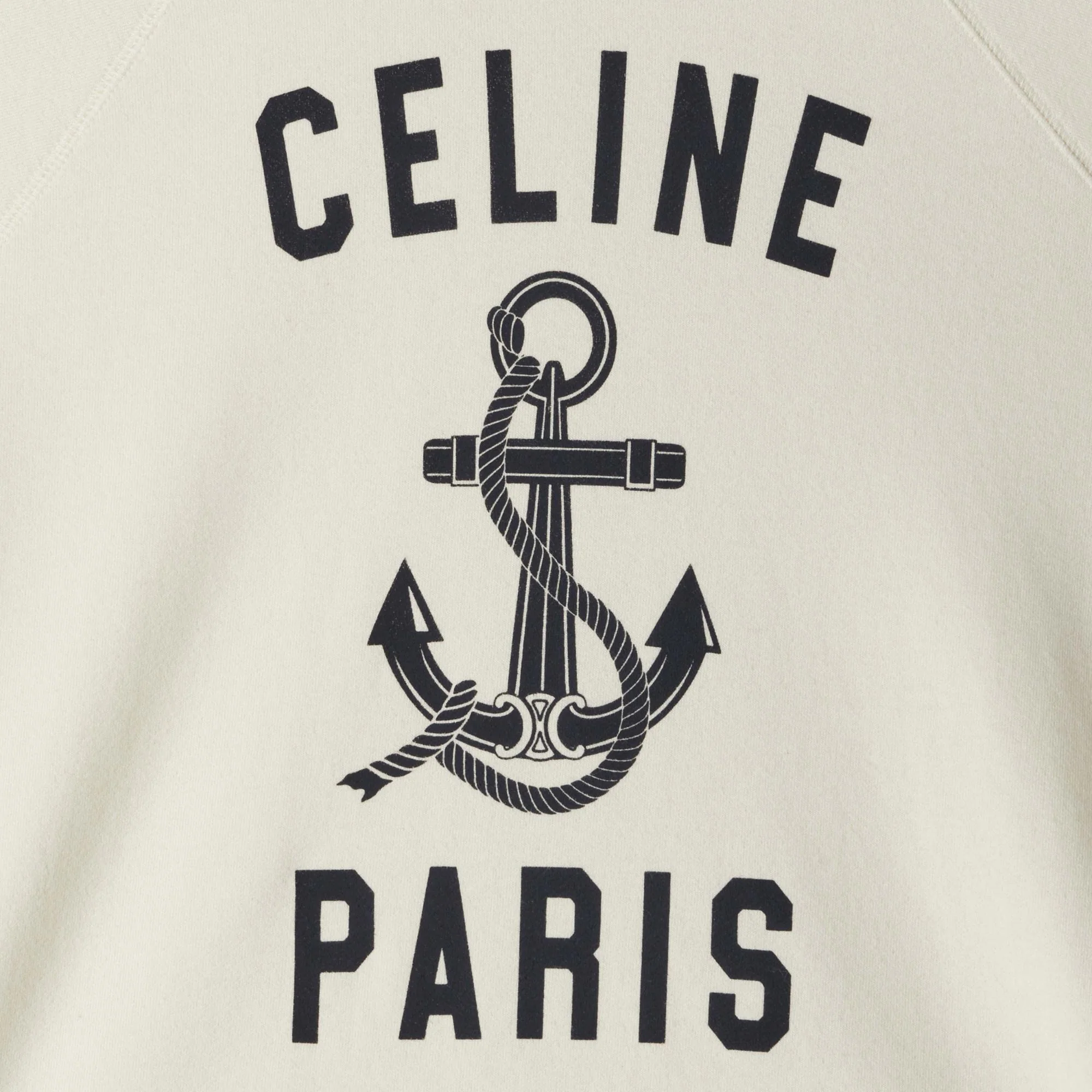 Celine Anchor Sweat-Shirt - Light Ivory/Anchor Blue - Image 5