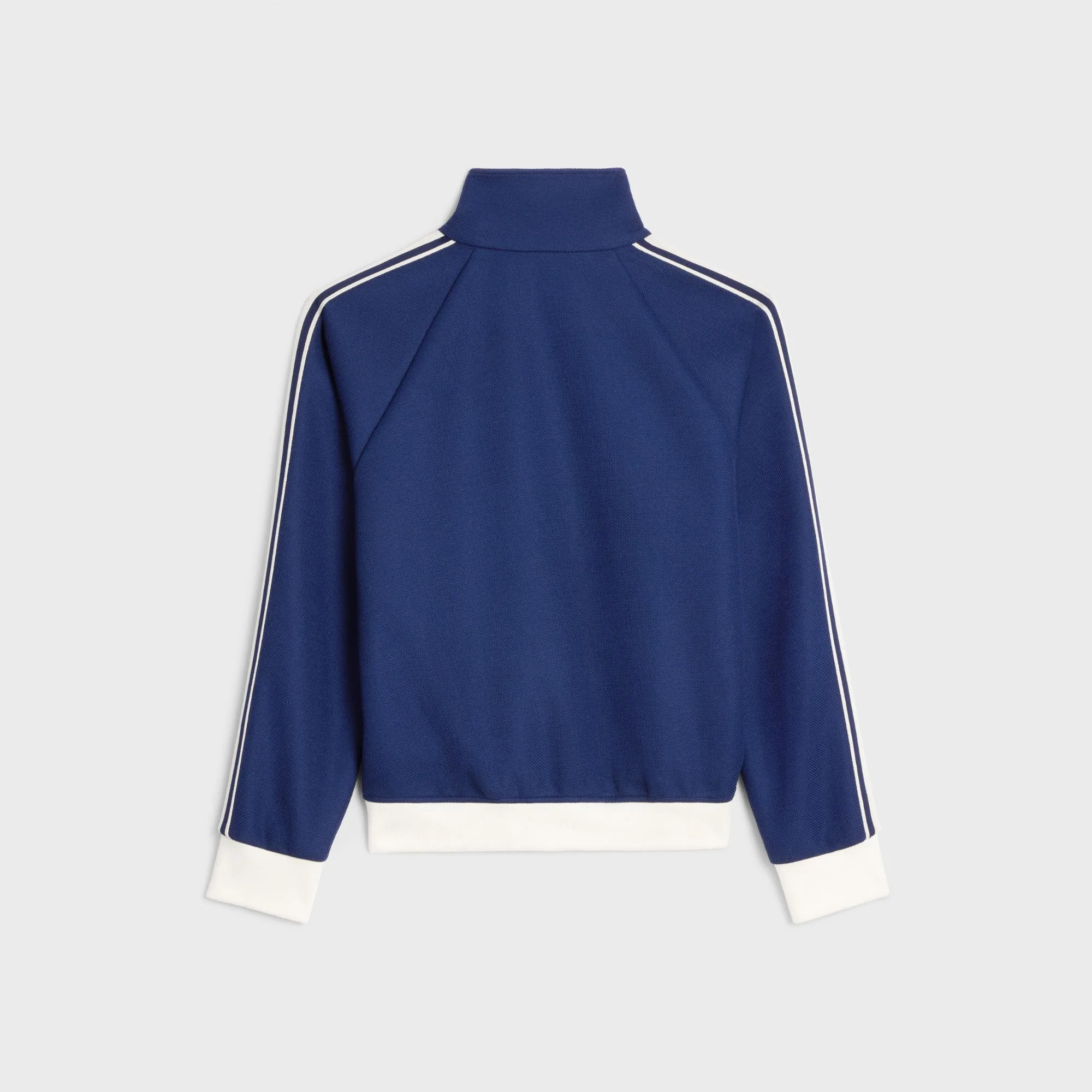 Celine Cropped Tracksuit Jacket - Navy/Off White - Image 2