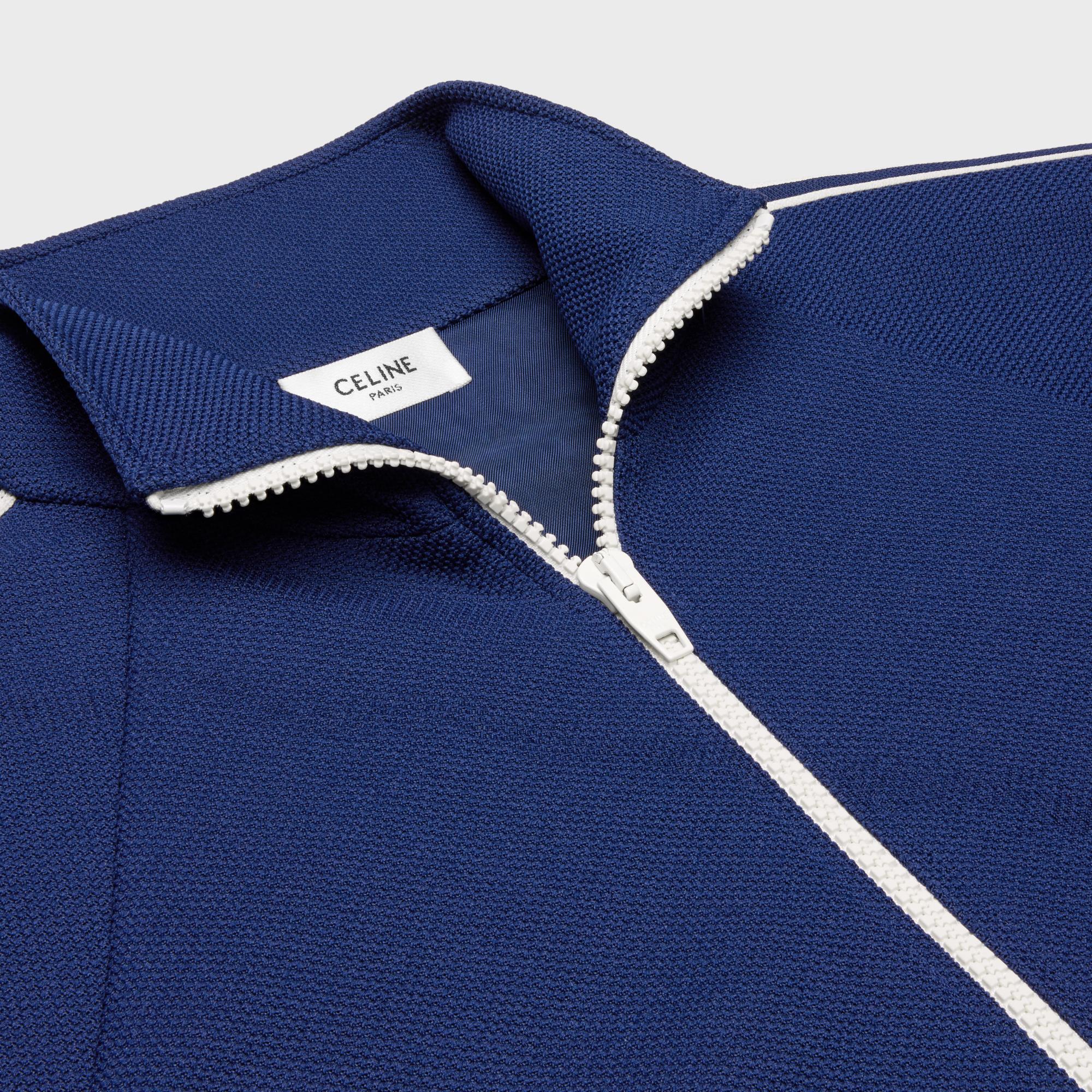 Celine Cropped Tracksuit Jacket - Navy/Off White - Image 3