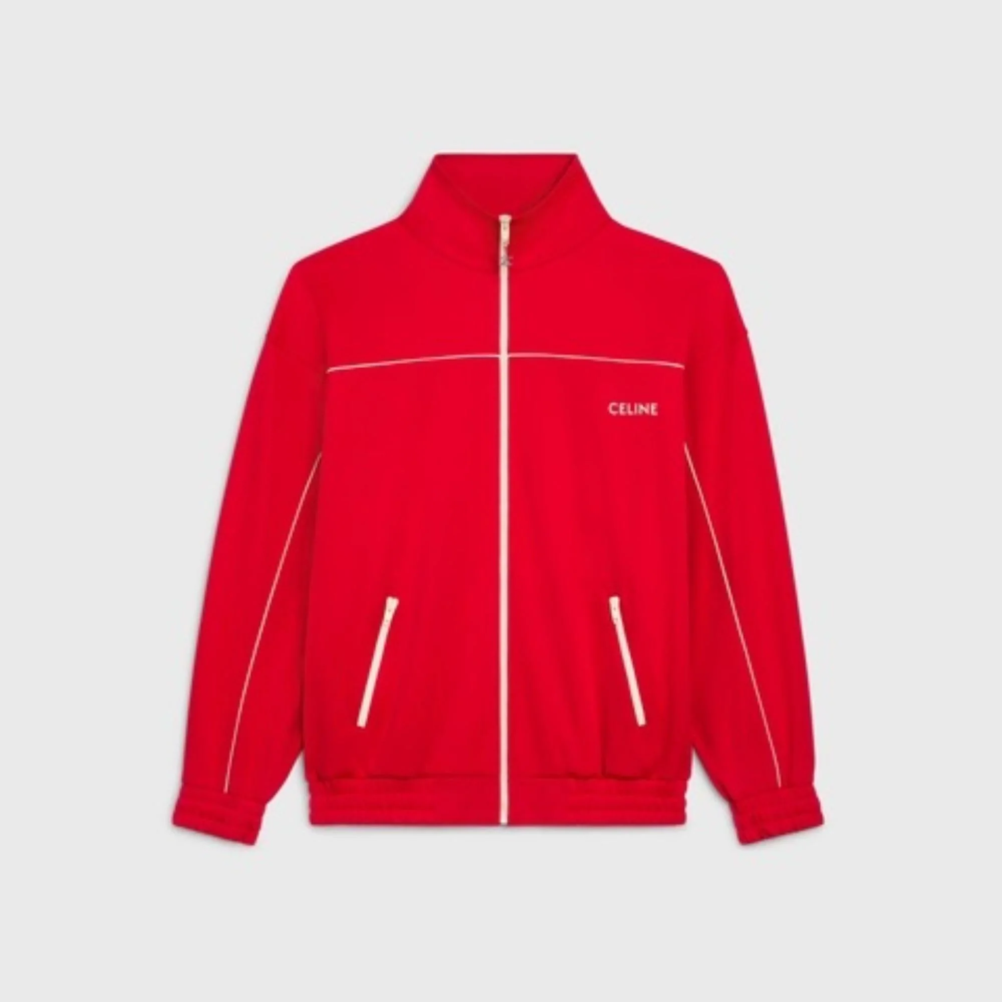 Celine Loose Zip Sweat-Shirt - Red - Image 3