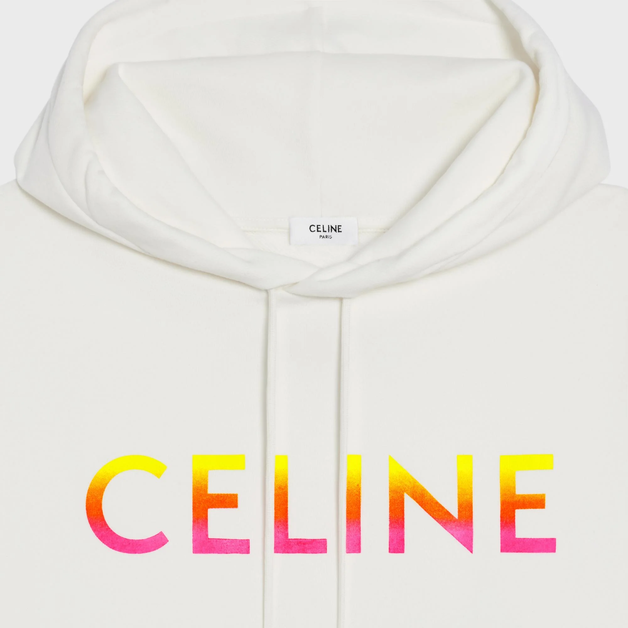 Celine Multico Loose Hoodie - Off White - Image 3
