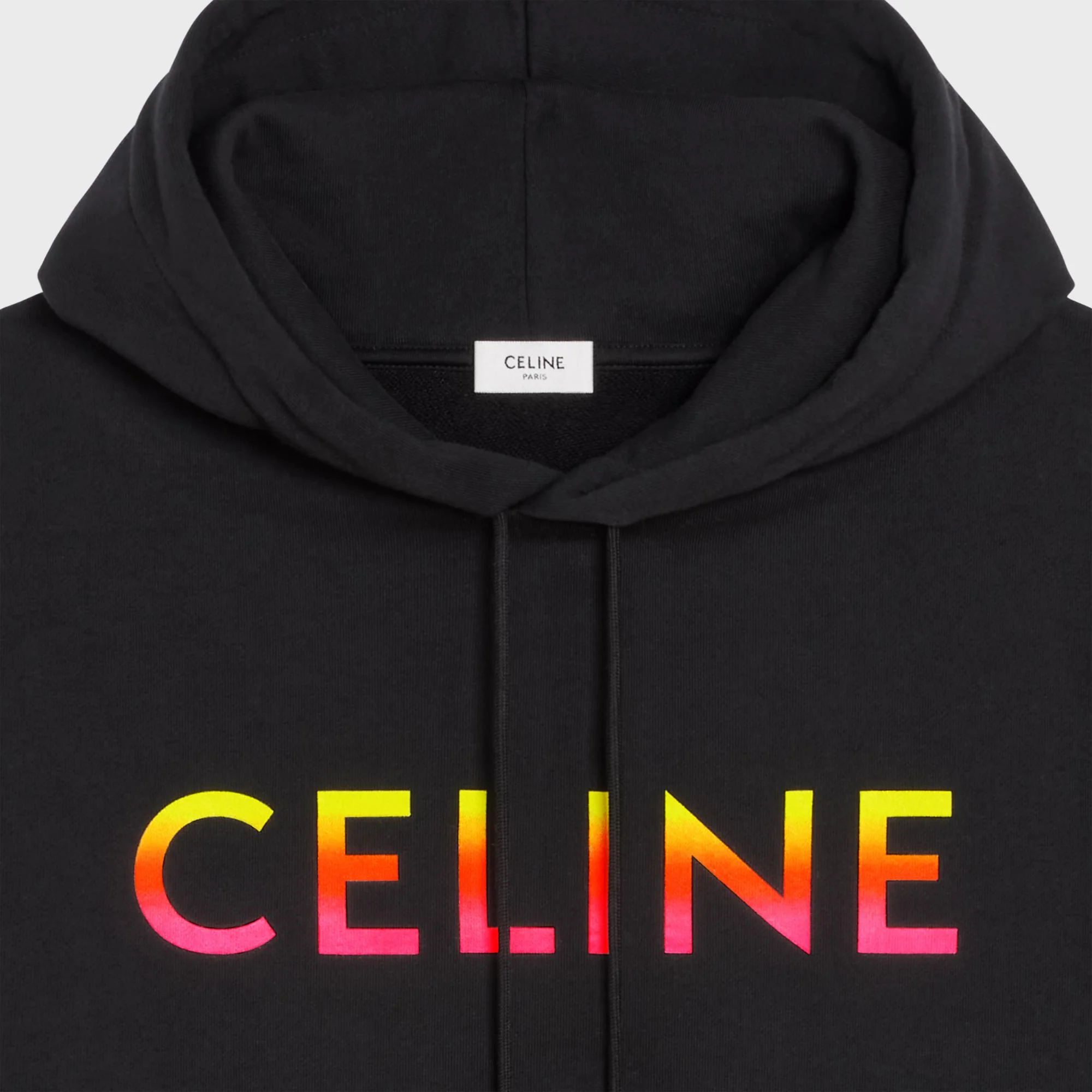Celine Multico Loose Hoodie - Black - Image 3