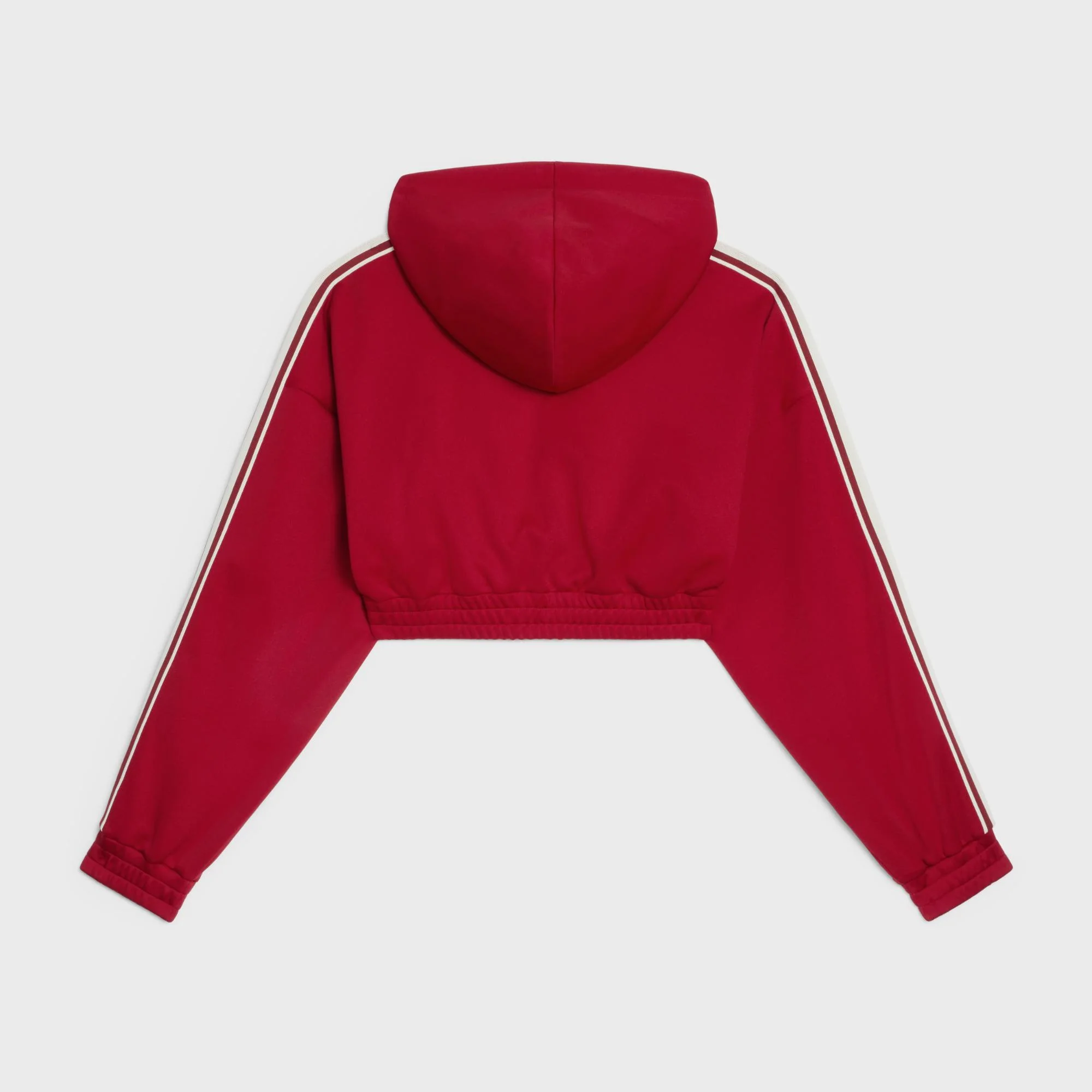 Celine Label Cropped Hoodie - Rust - Image 2