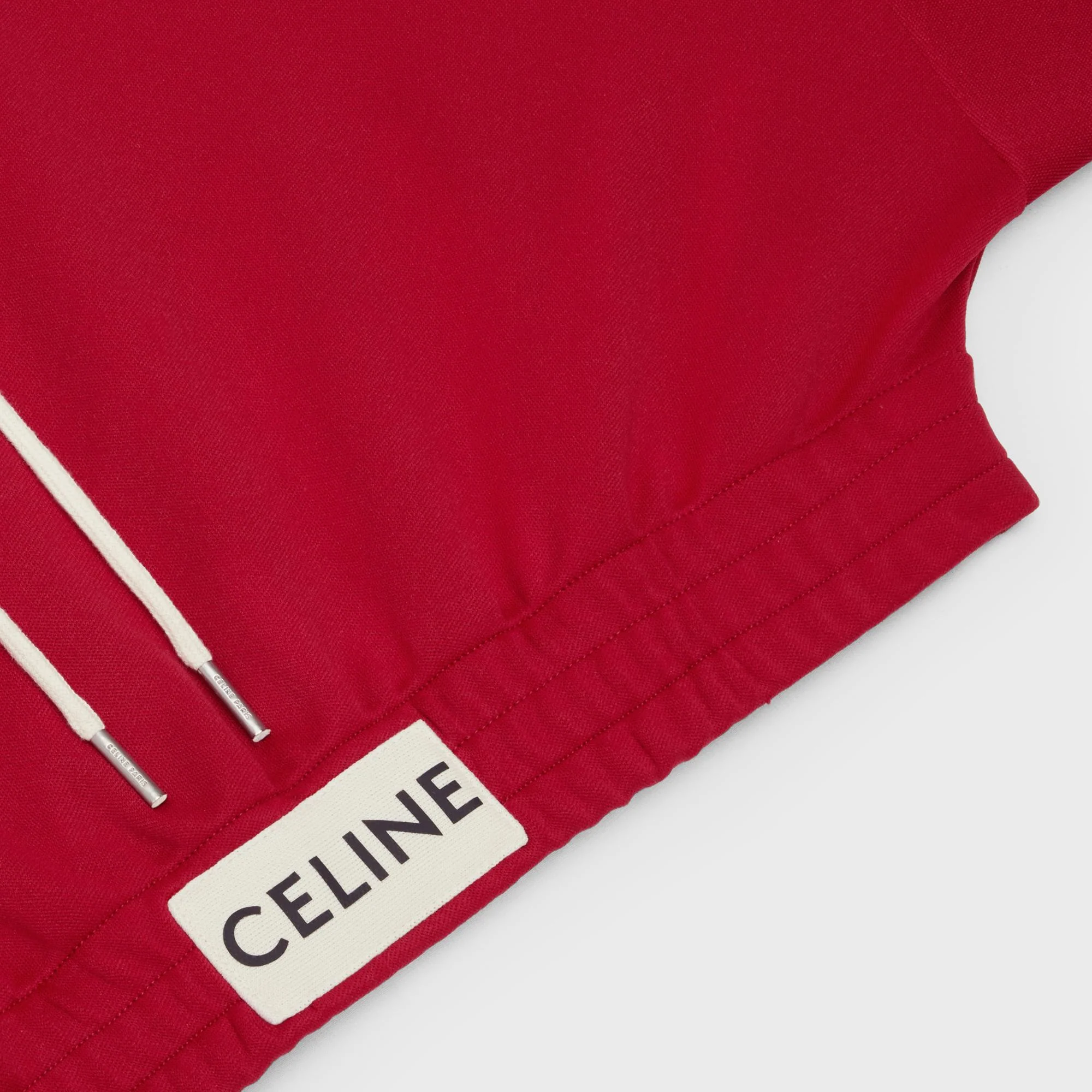 Celine Label Cropped Hoodie - Rust - Image 4