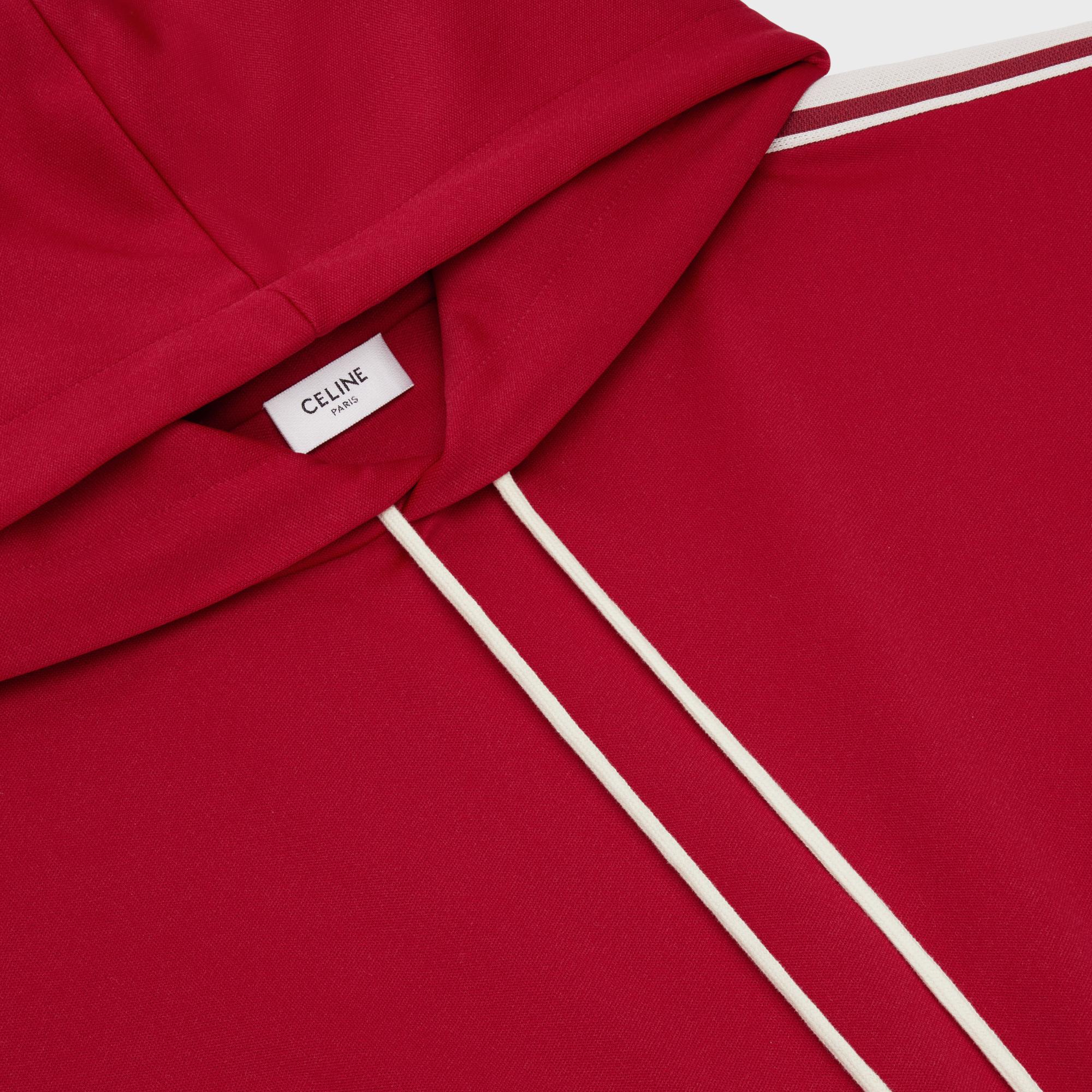 Celine Label Cropped Hoodie - Rust - Image 3