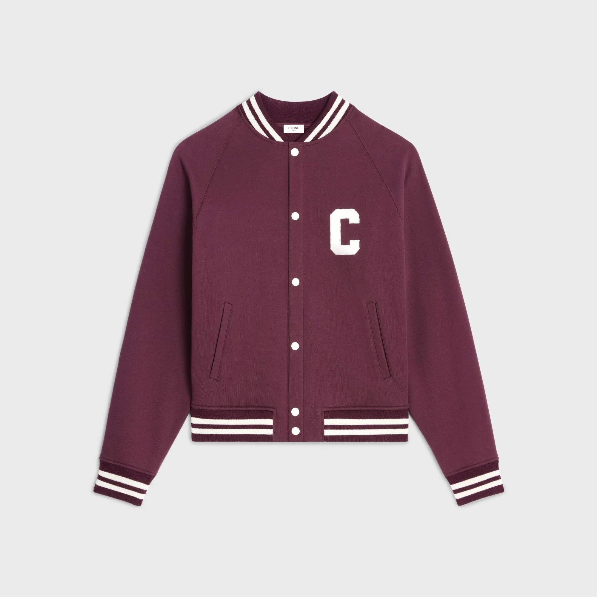 Teddy College Celine - Dark Prune/White