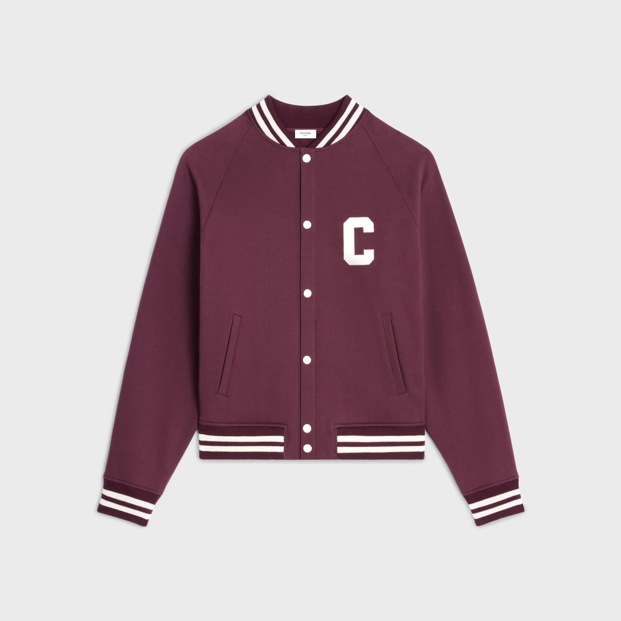 Teddy College Celine - Dark Prune/White