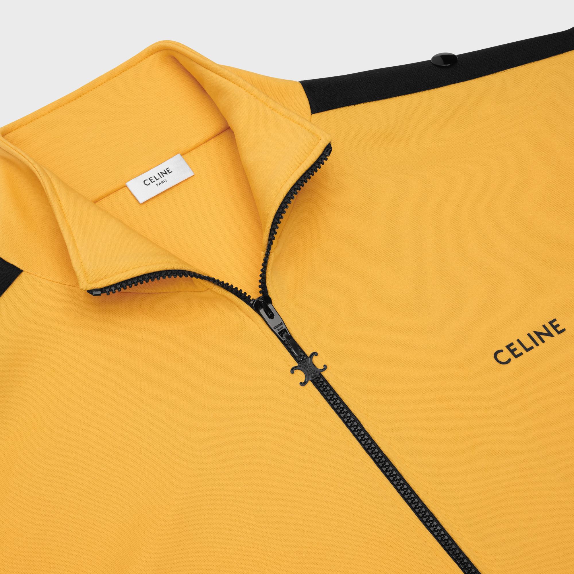 Zip-Up Sweat-Shirt With Snap Bands - Golden Yellow/Black - Image 5