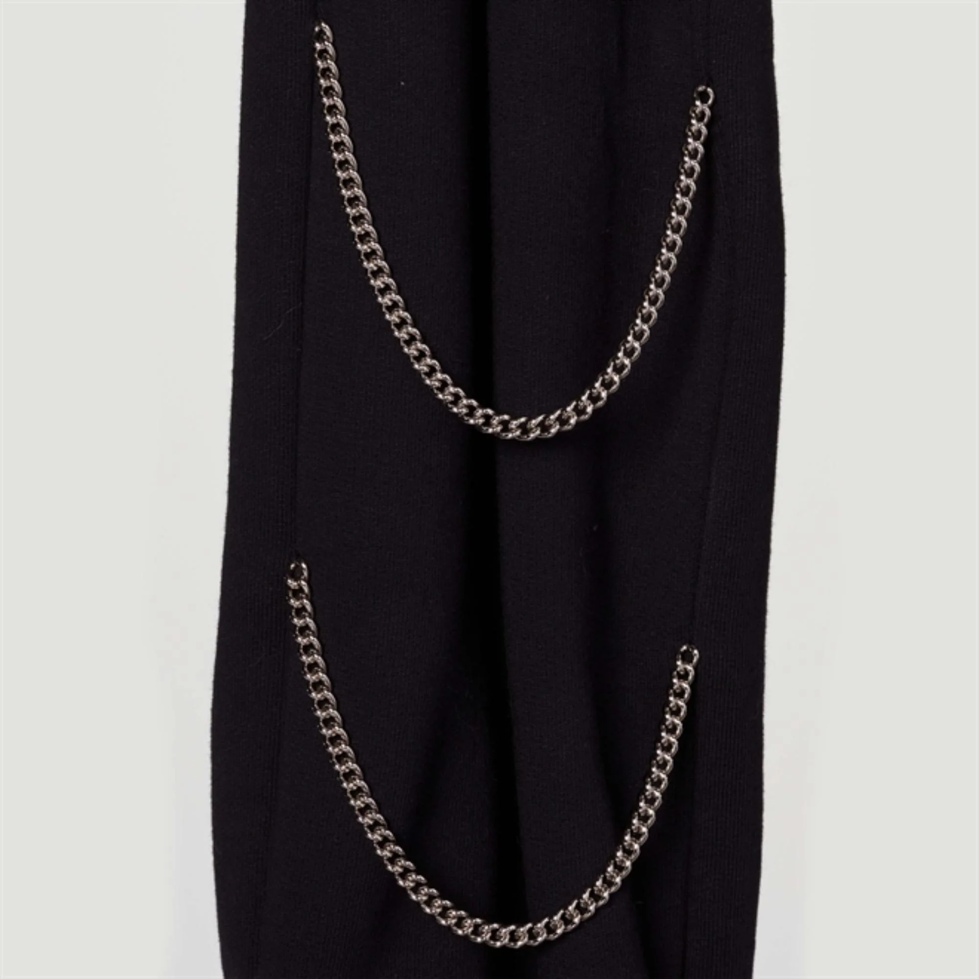 Joggers With Chain Detail - Black - Image 3