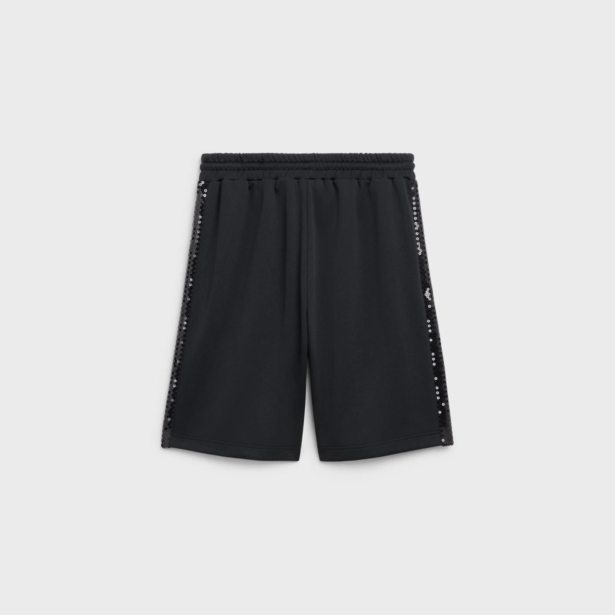 Straight Bermuda With Embroidered Bands - Black - Image 2