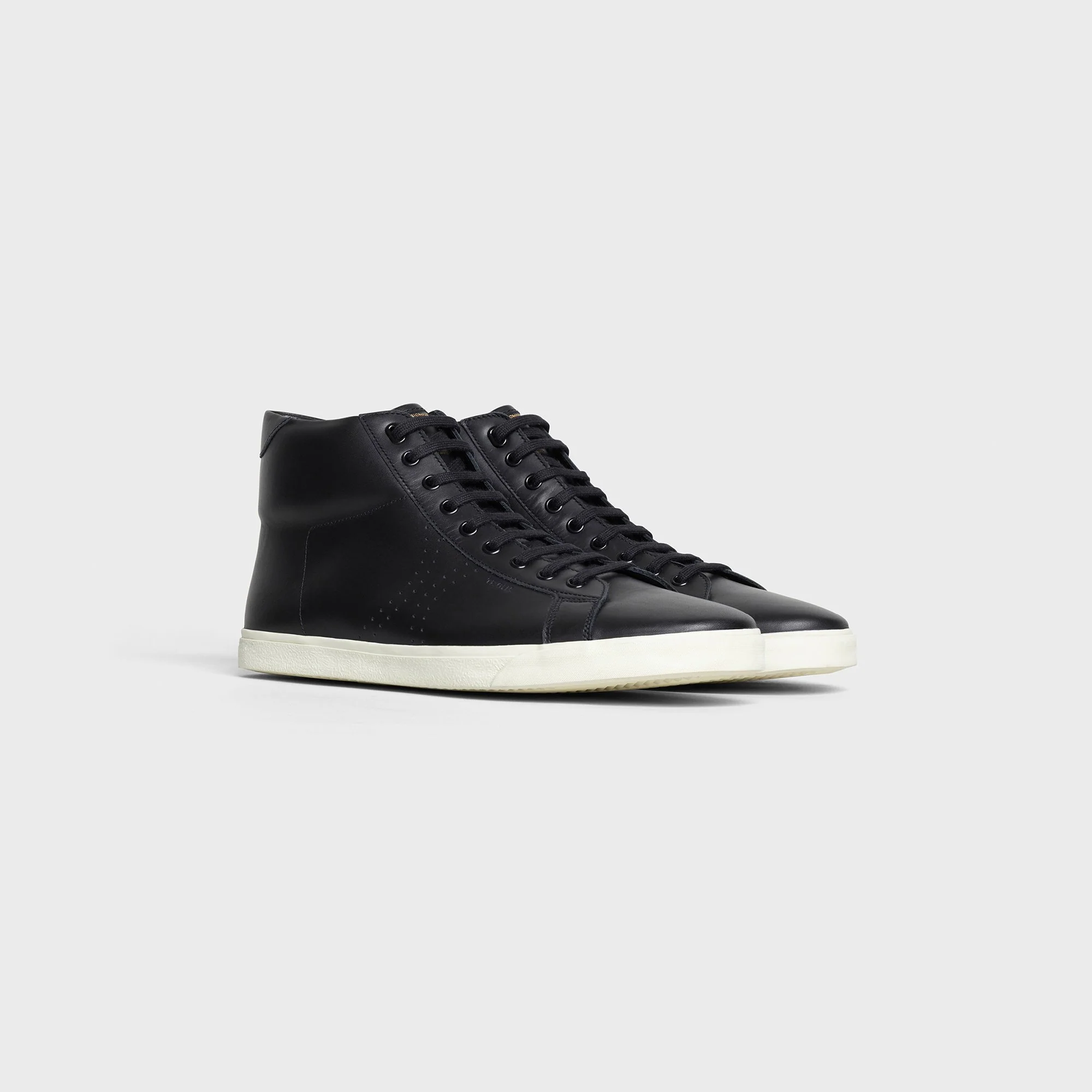Mid Lace Up Sneaker With Perfo - Black - Image 2