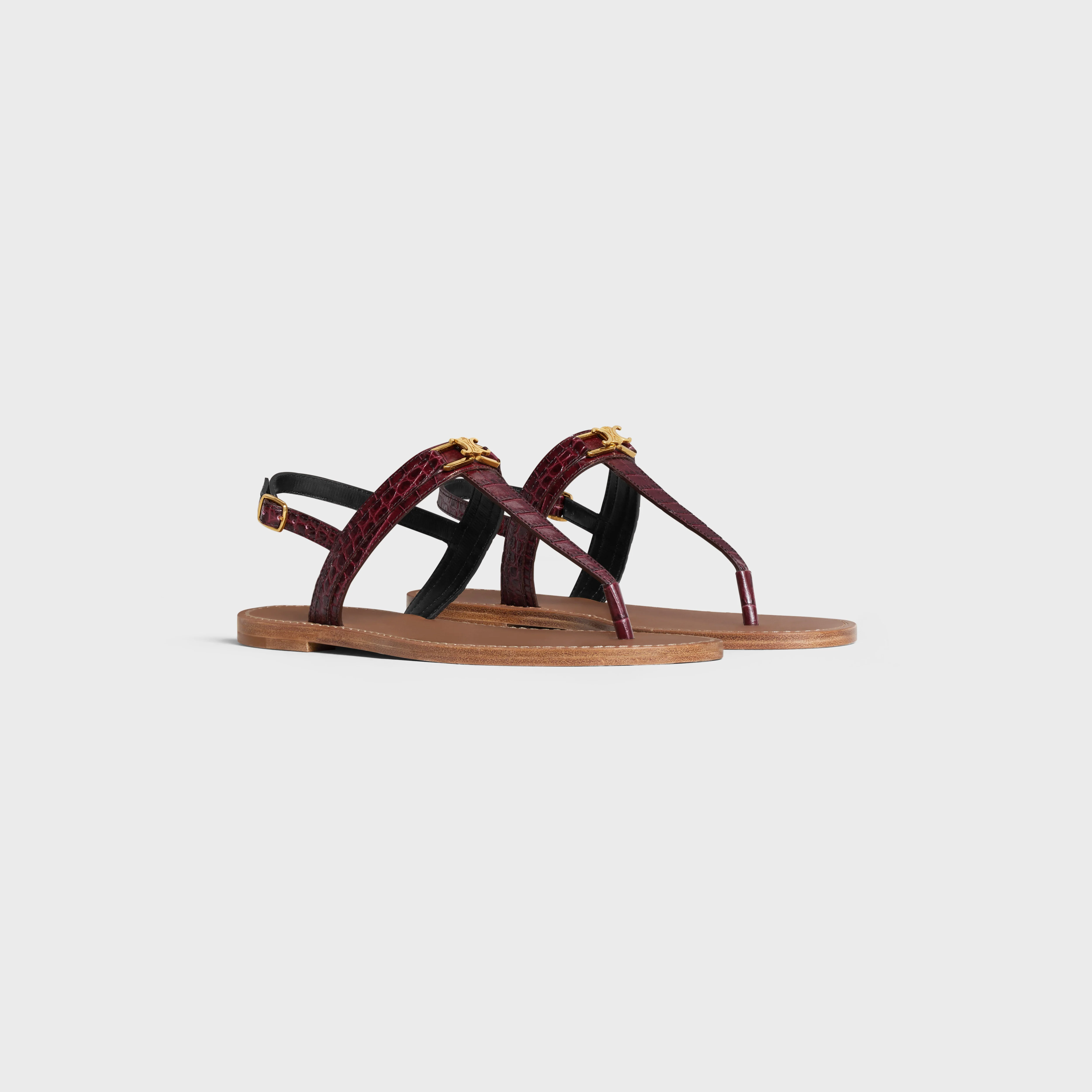 Flat Sandal 05 - Dark Burgundy - Image 2