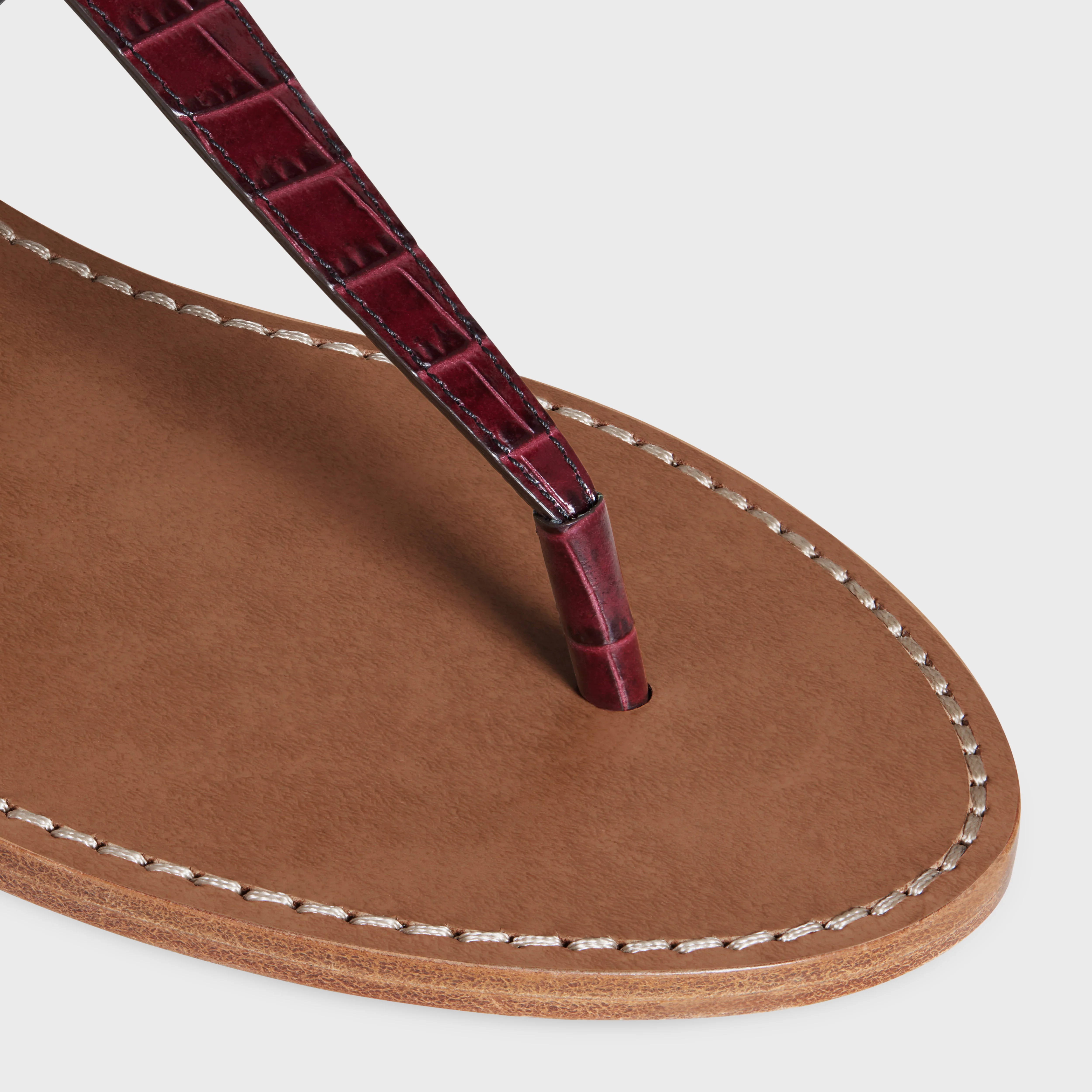 Flat Sandal 05 - Dark Burgundy - Image 4