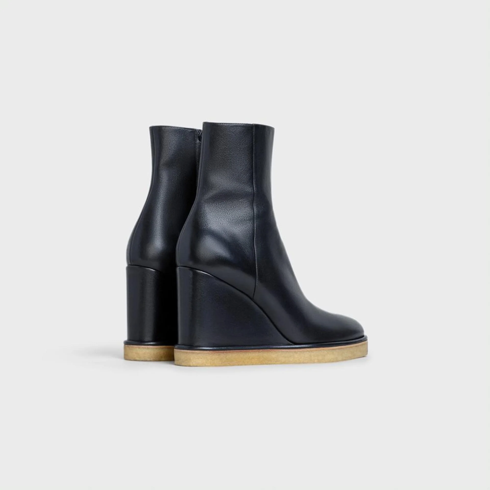 Wedge Ankle Boot 80 - Black - Image 3
