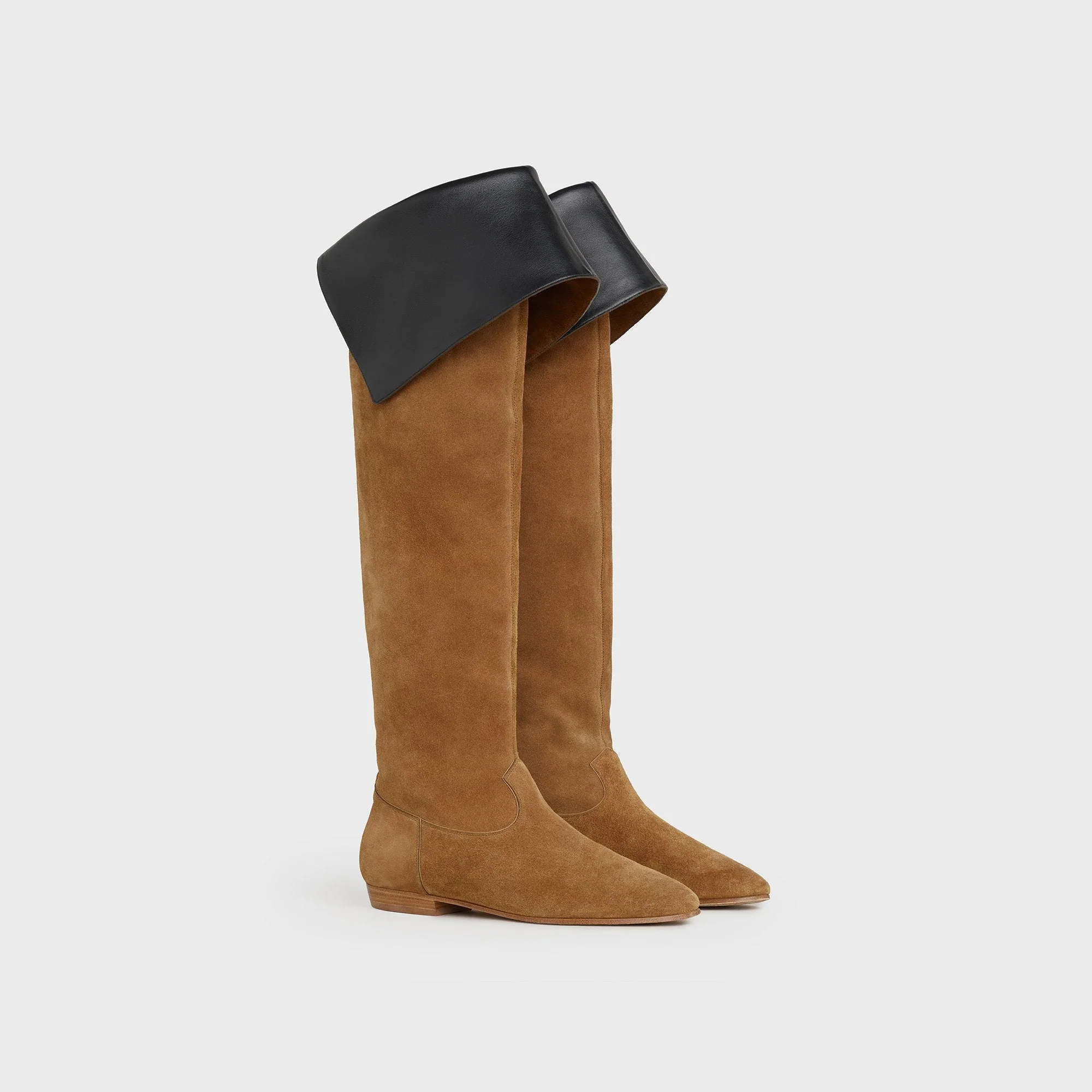 Over The Knee Flat Boot 05 - Havana - Image 3