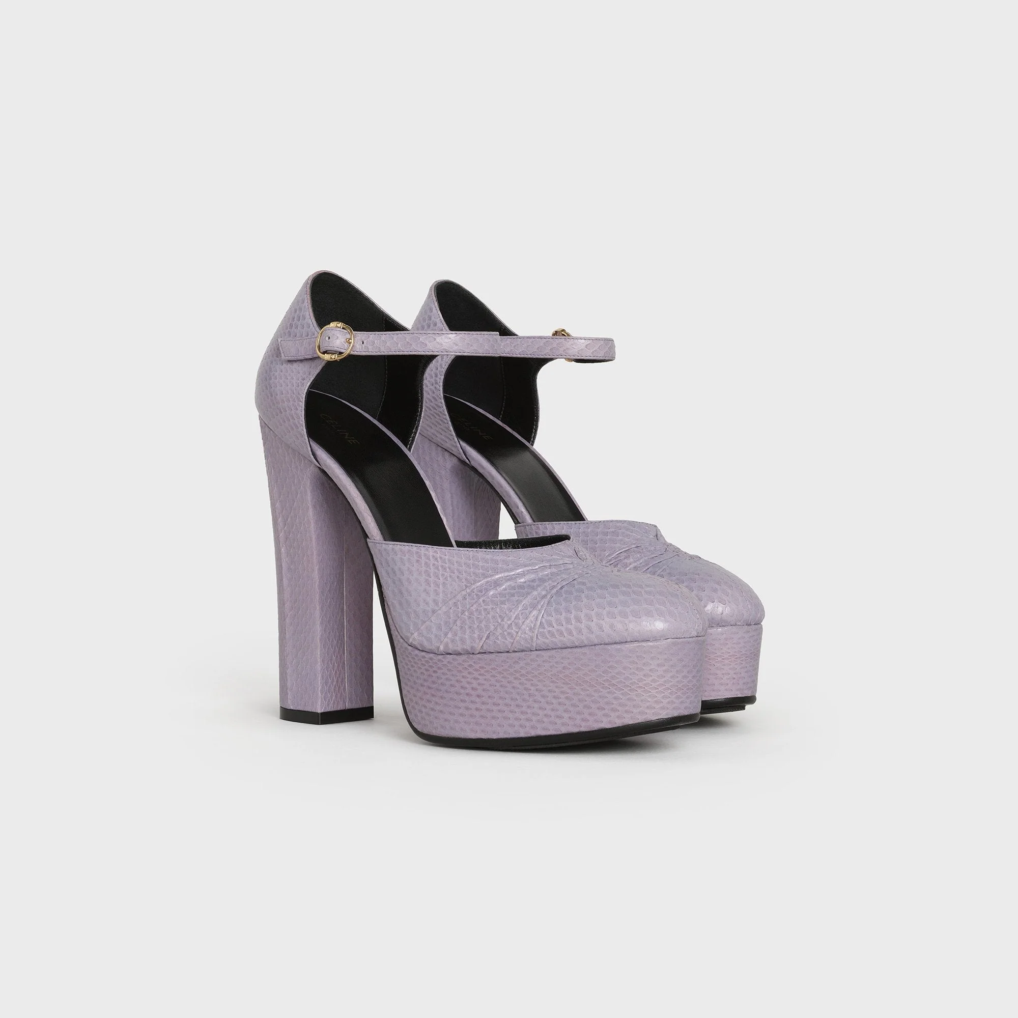 Creased Mary Jane Pump 100 - Lilac - Image 2