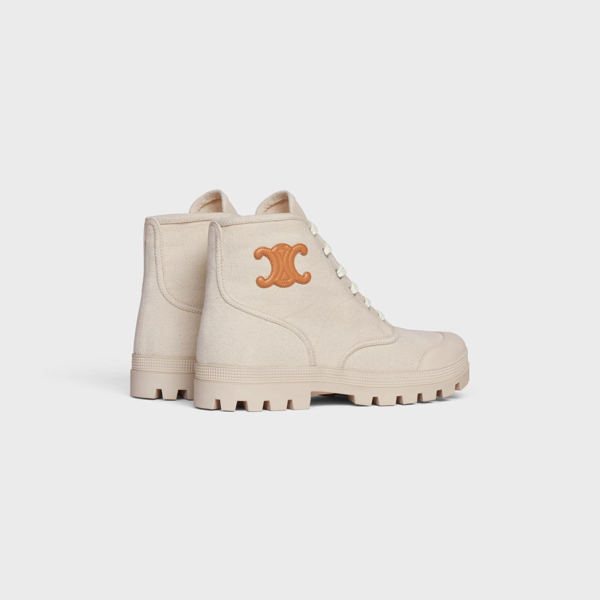 Lace Up Boot 20 - Off White/Deep Red - Image 6