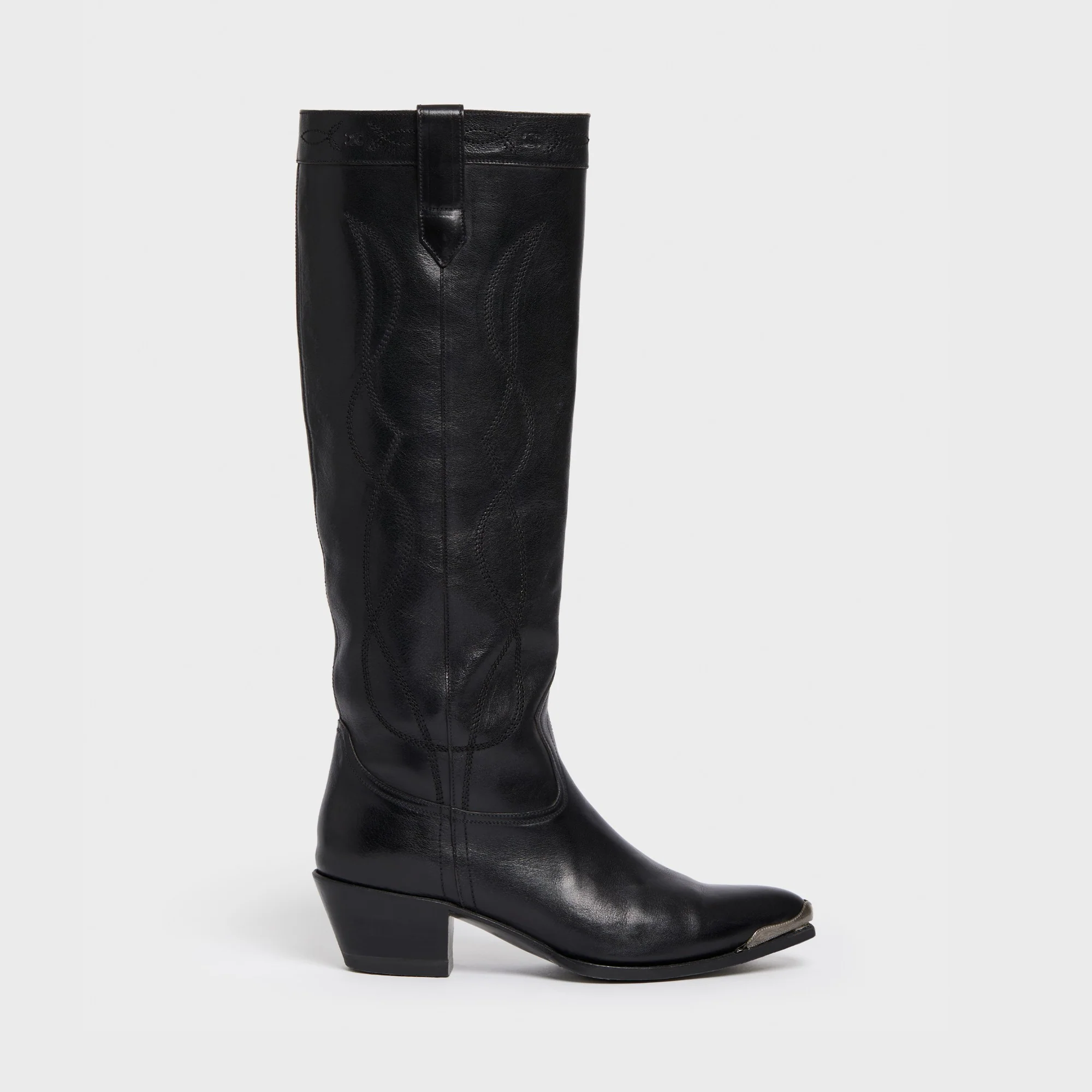 High Boot W/Metal Toe 50 - Black - Image 2