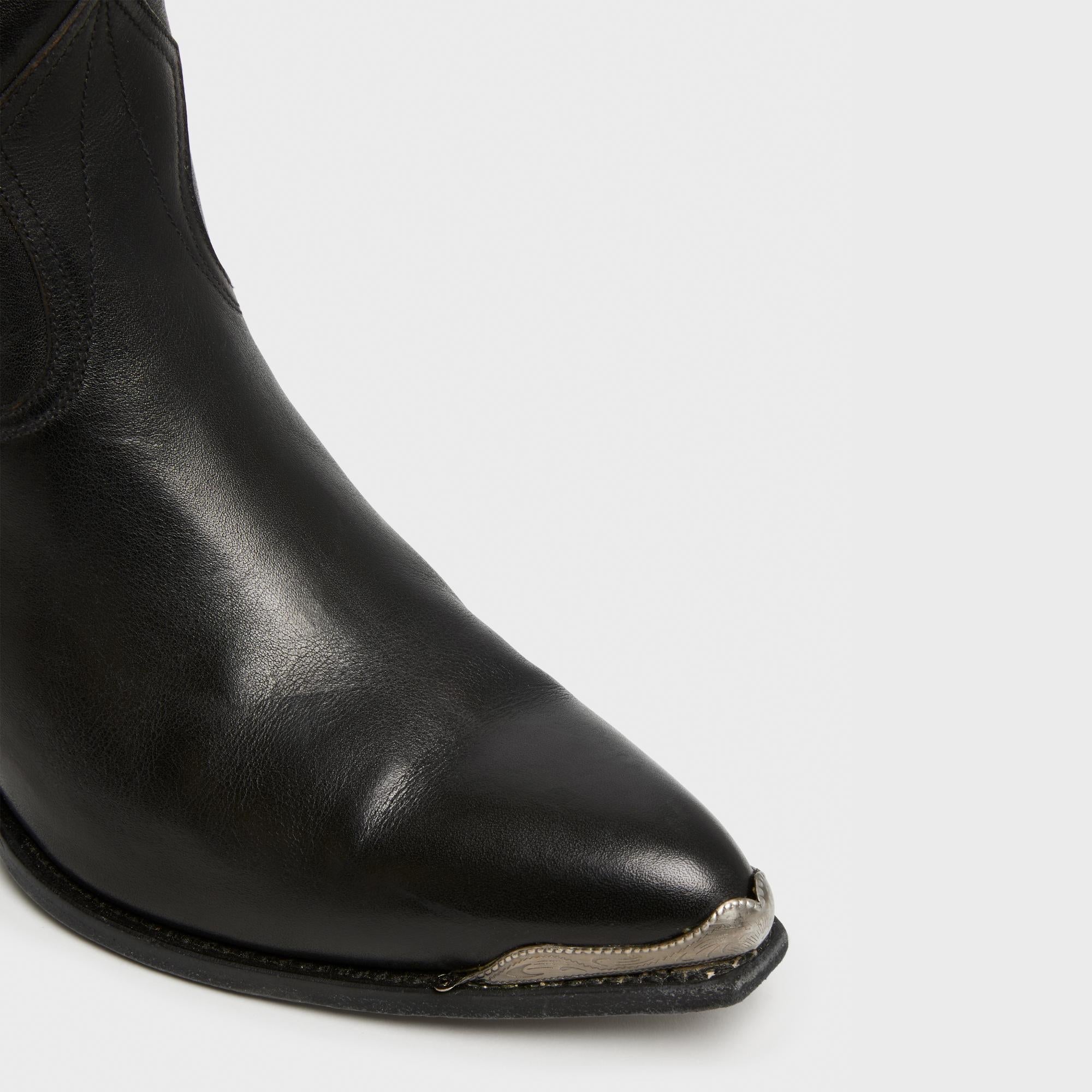 High Boot W/Metal Toe 50 - Black - Image 4