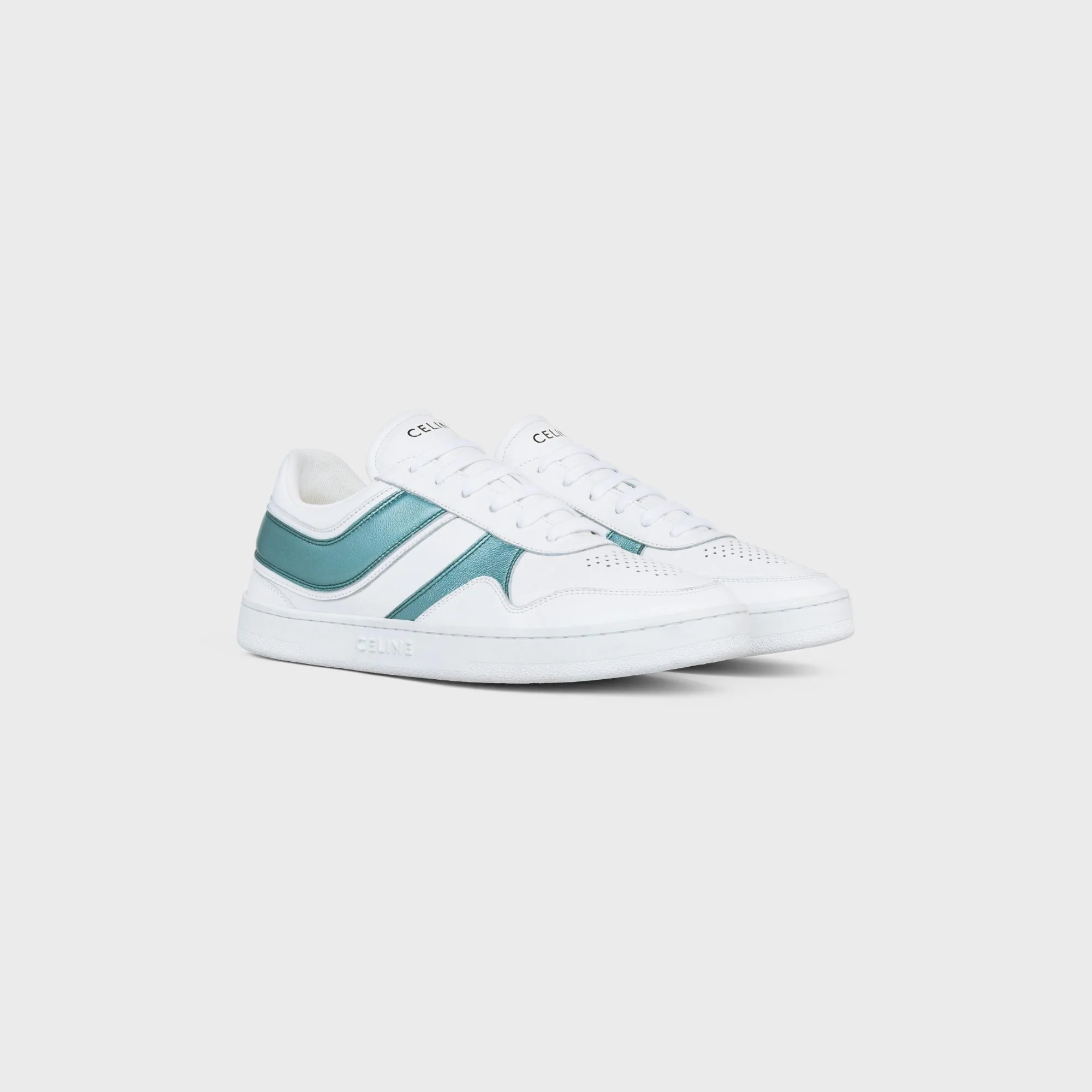 Low Wave Lace-Up Sneaker - Optic White/Light Blue - Image 2
