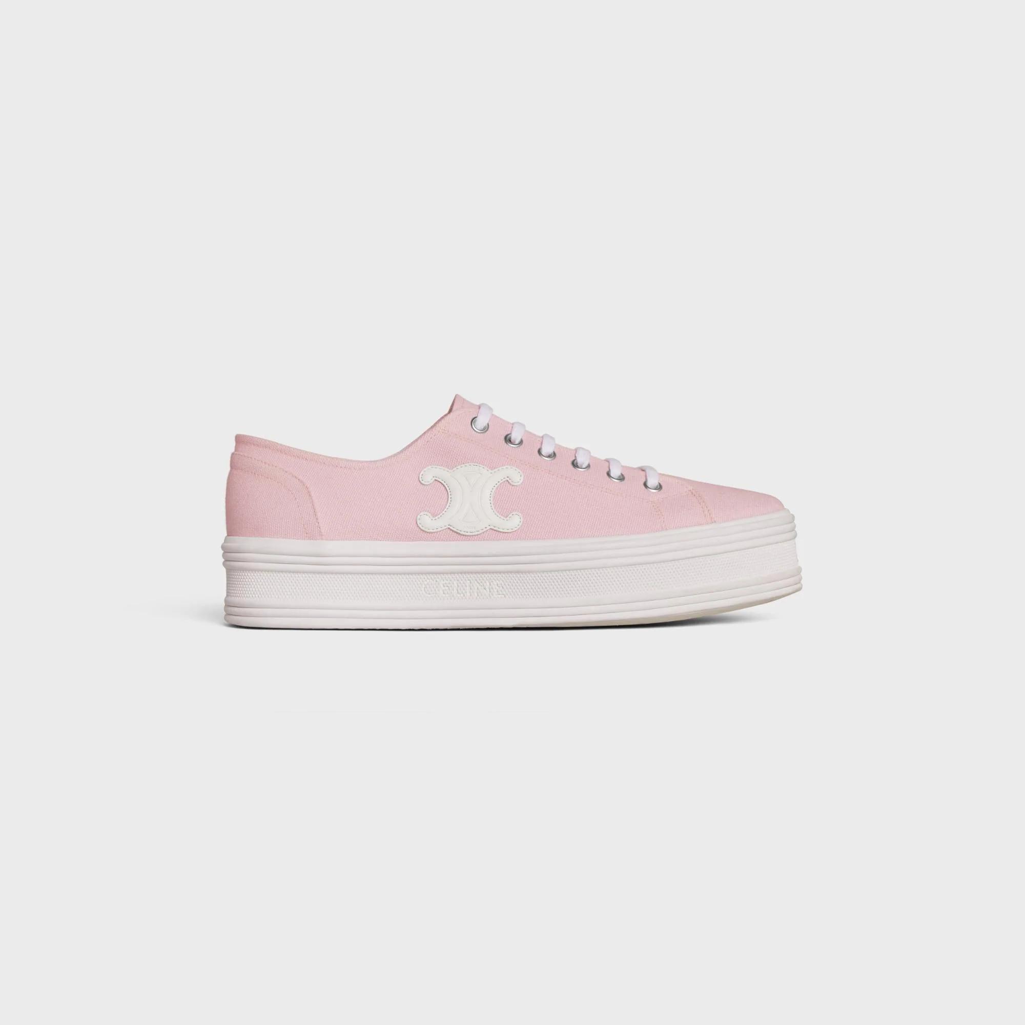 Low Lace-Up Sneaker W/Triomph - Light Pink