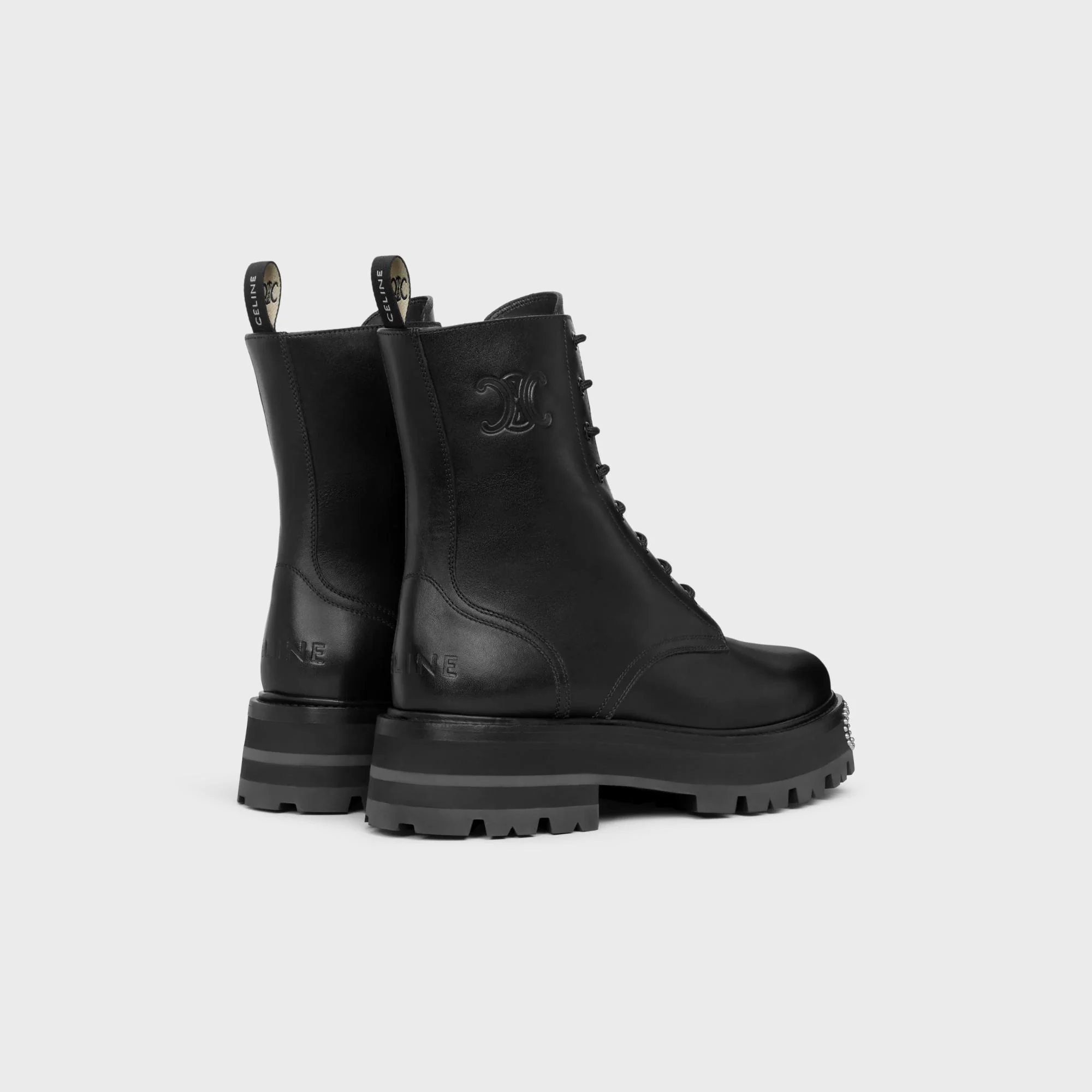 Lace-Up Boot W/Studded Outsol - Black - Image 3